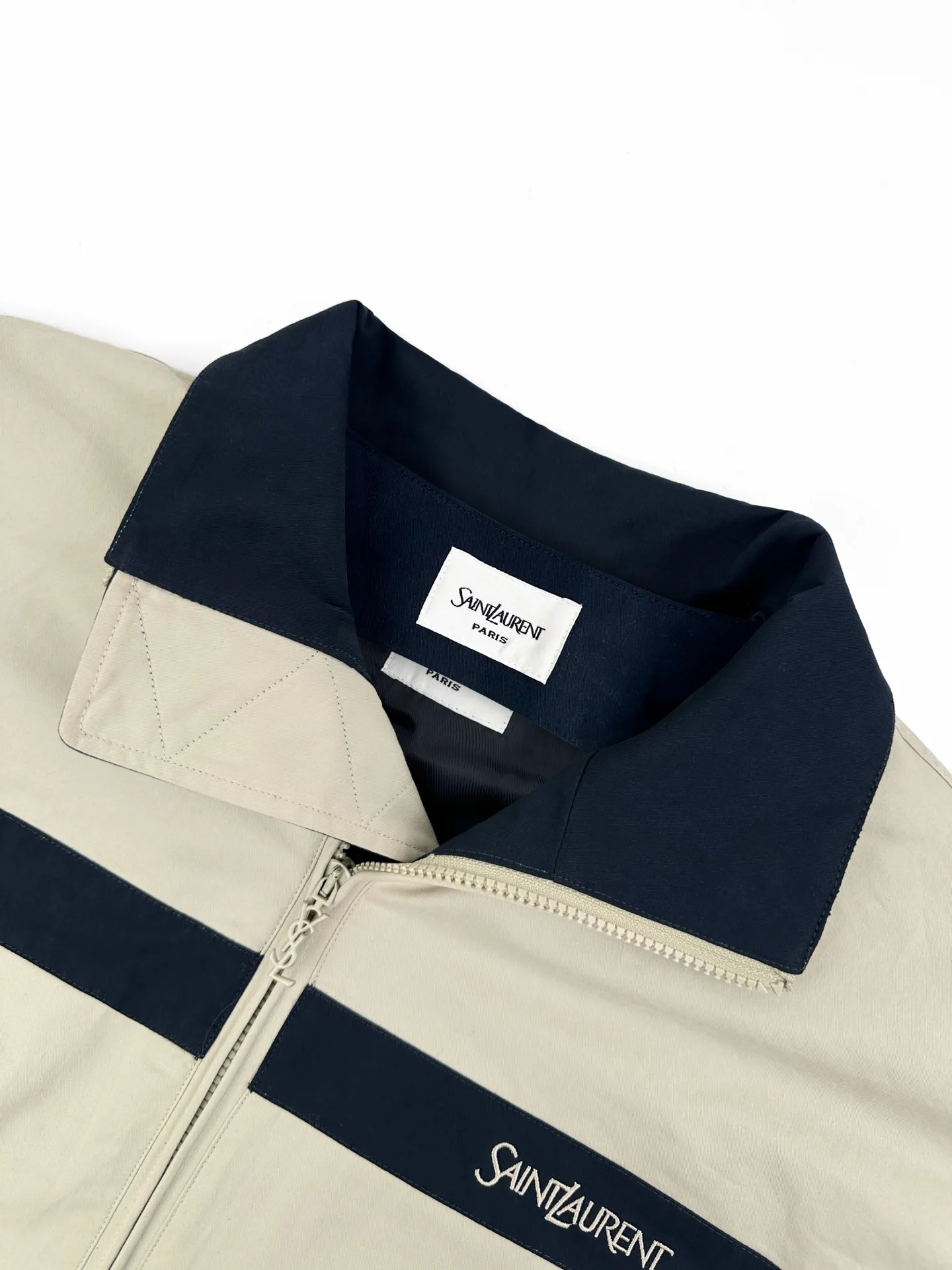 Logo-Embroidered Color-Block Poplin Jacket D31521408 — view 3