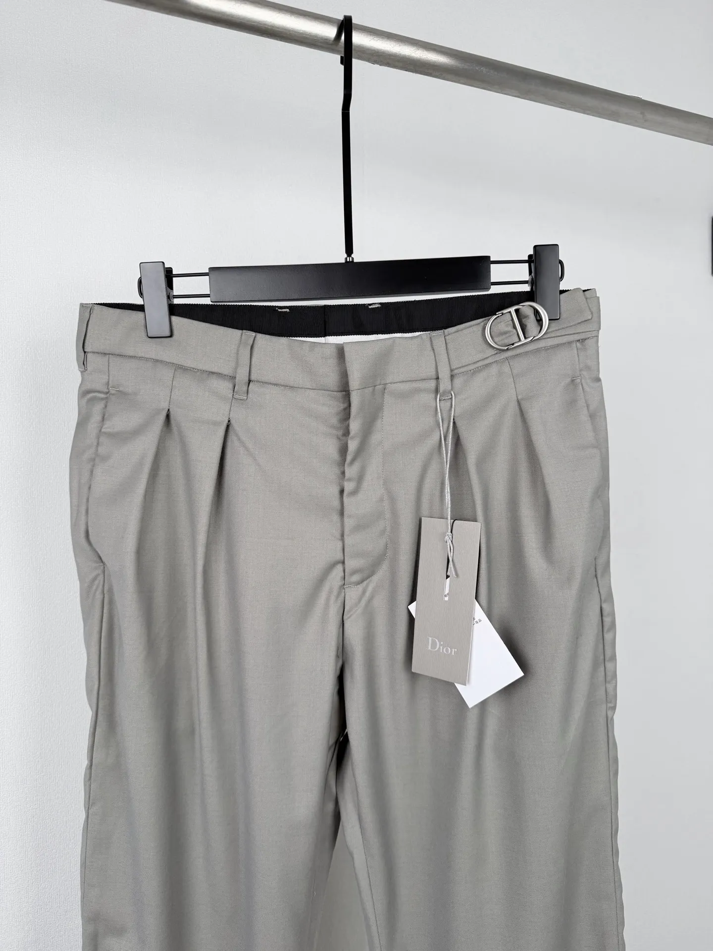 Pleated Wool-Blend Twill Trousers D31520096 — view 2