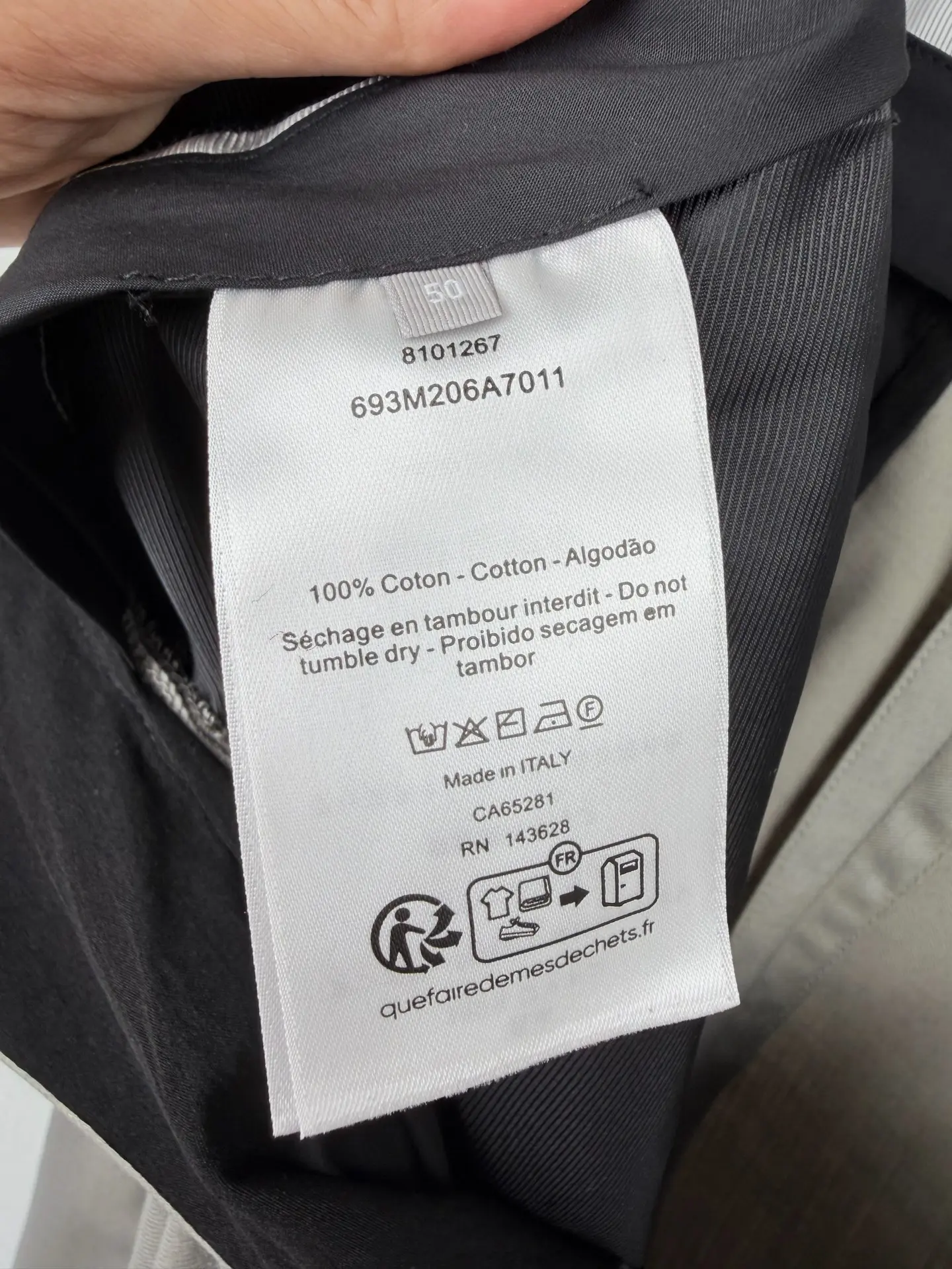 Pleated Wool-Blend Twill Trousers D31520096 — view 11