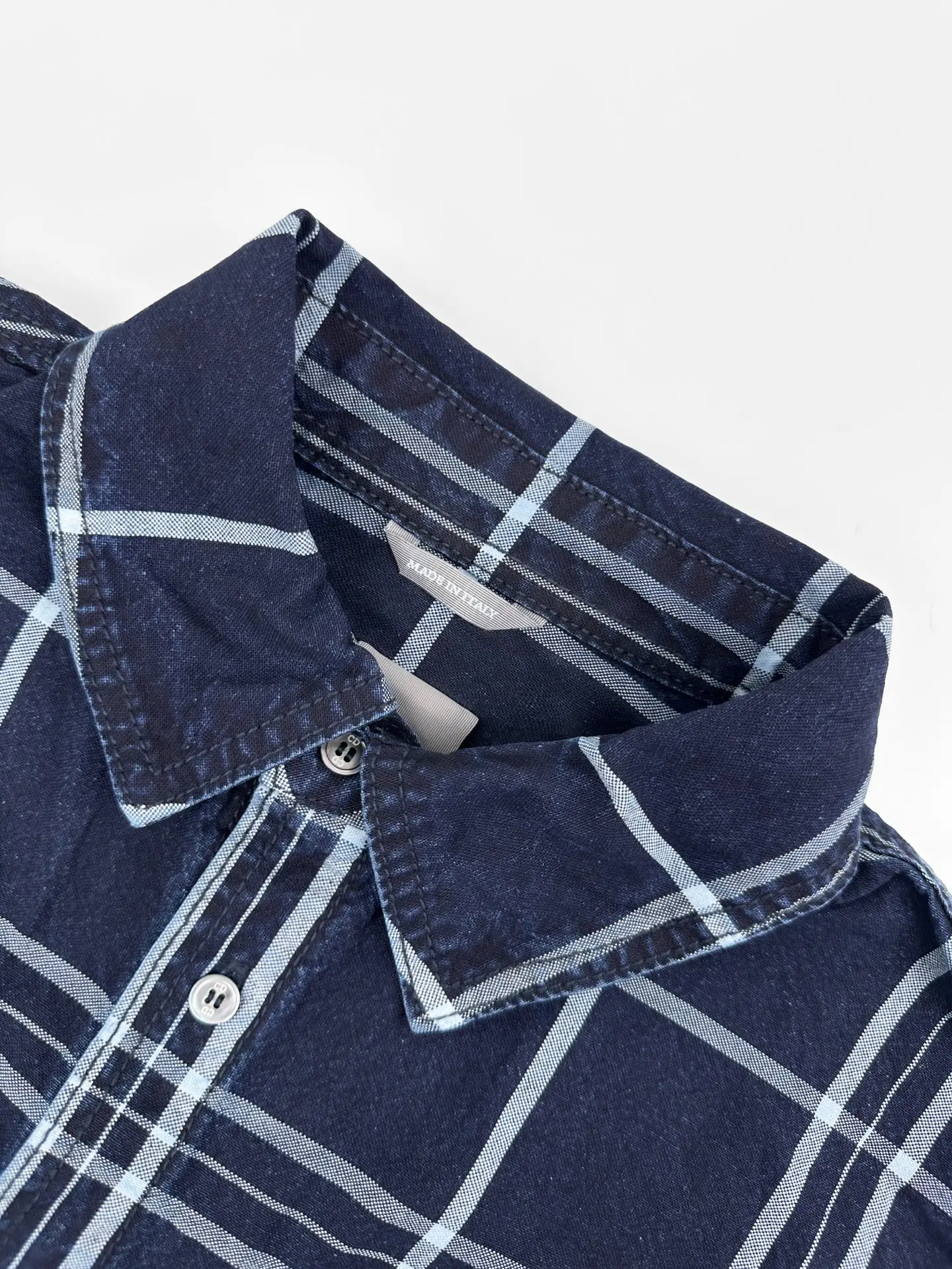 Fringed Checked Denim Overshirt D32021918 — view 3