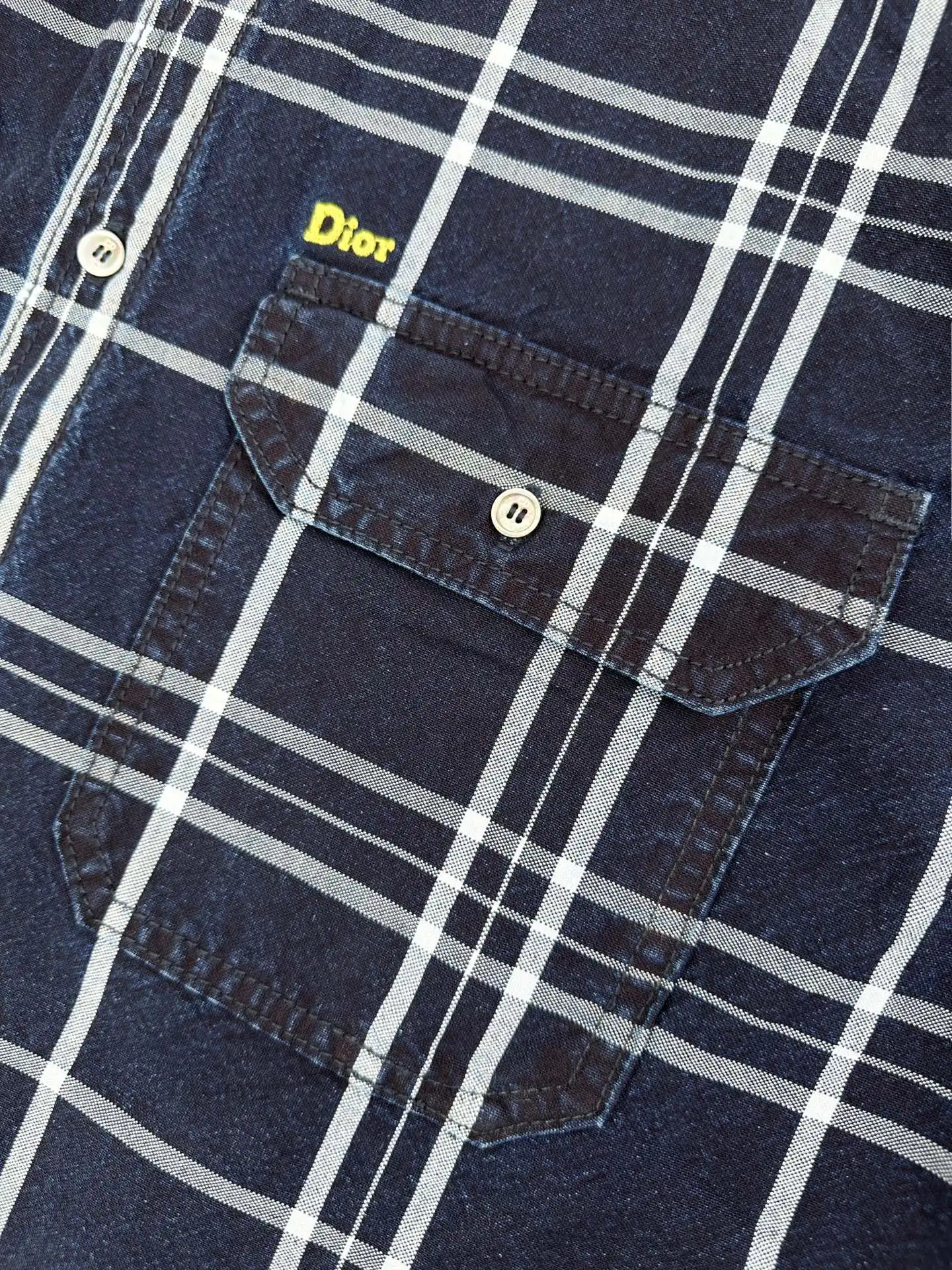 Fringed Checked Denim Overshirt D32021918 — view 4