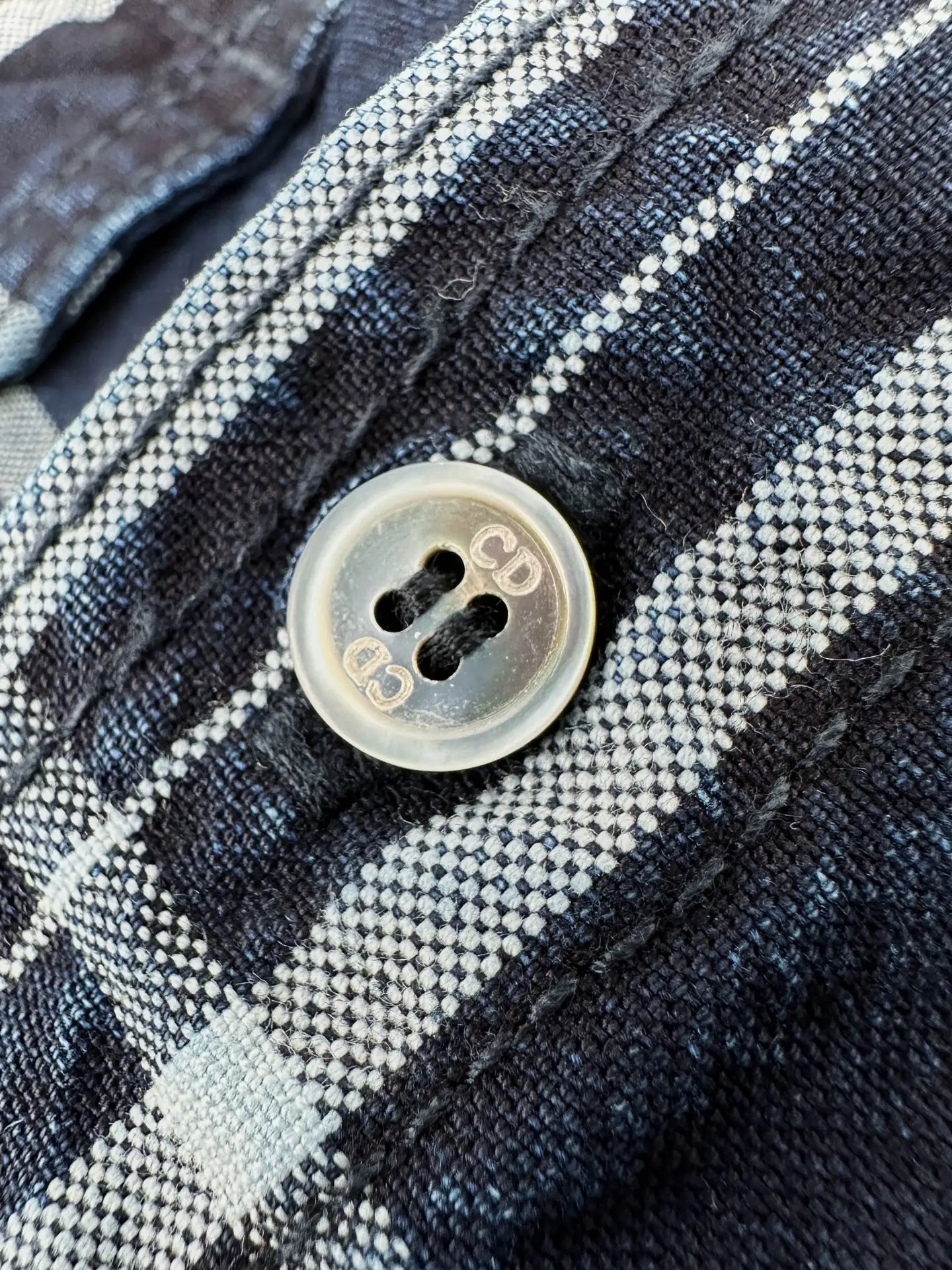 Fringed Checked Denim Overshirt D32021918 — view 5