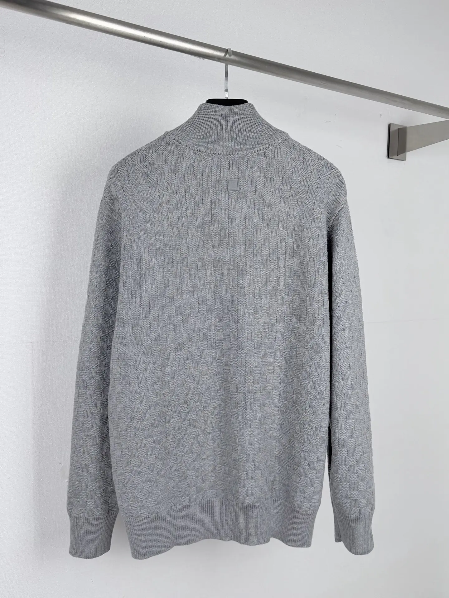 Damier Half-Zip Embroidered Knit Sweater D32020021 — view 3