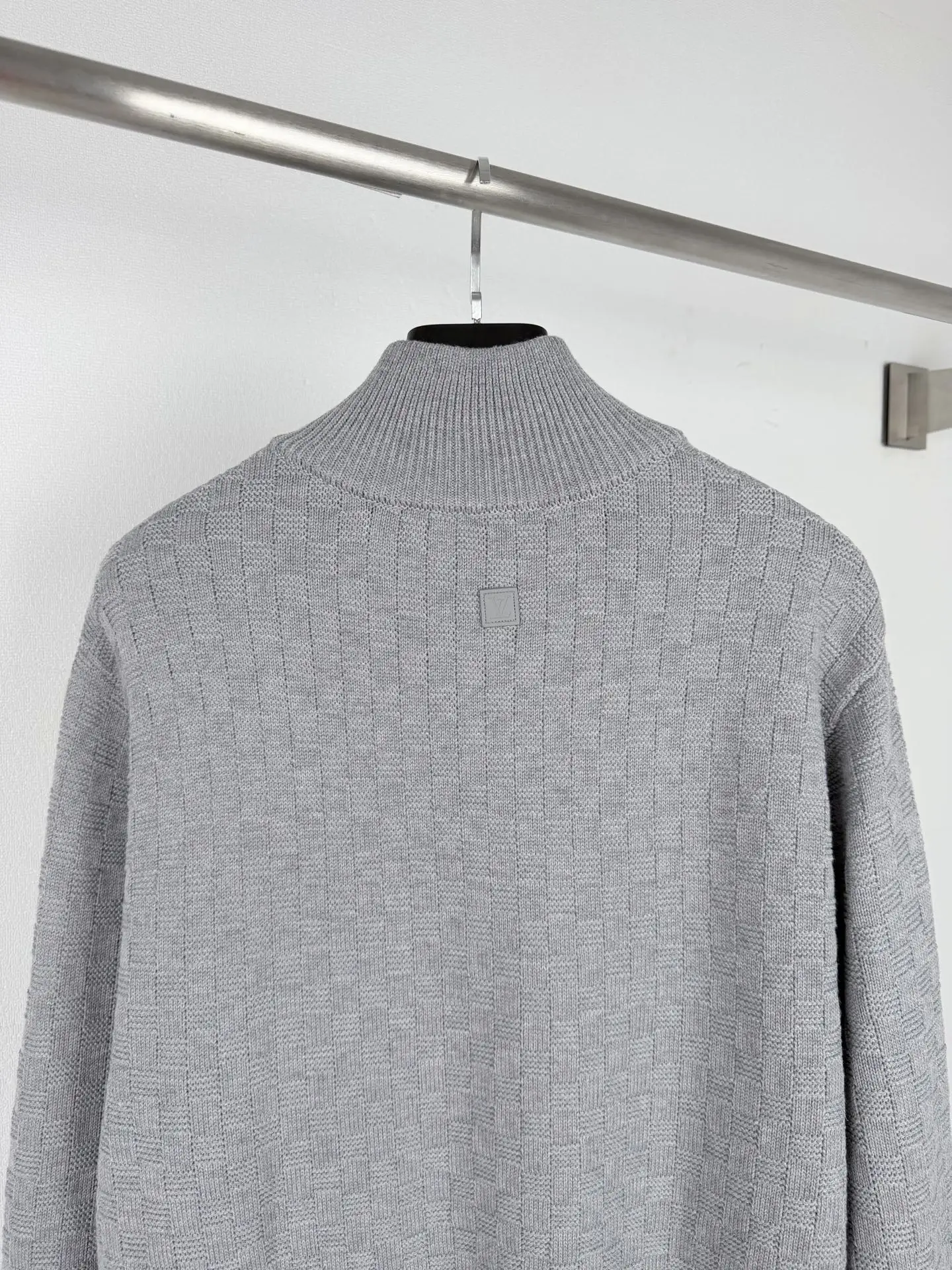 Damier Half-Zip Embroidered Knit Sweater D32020021 — view 4