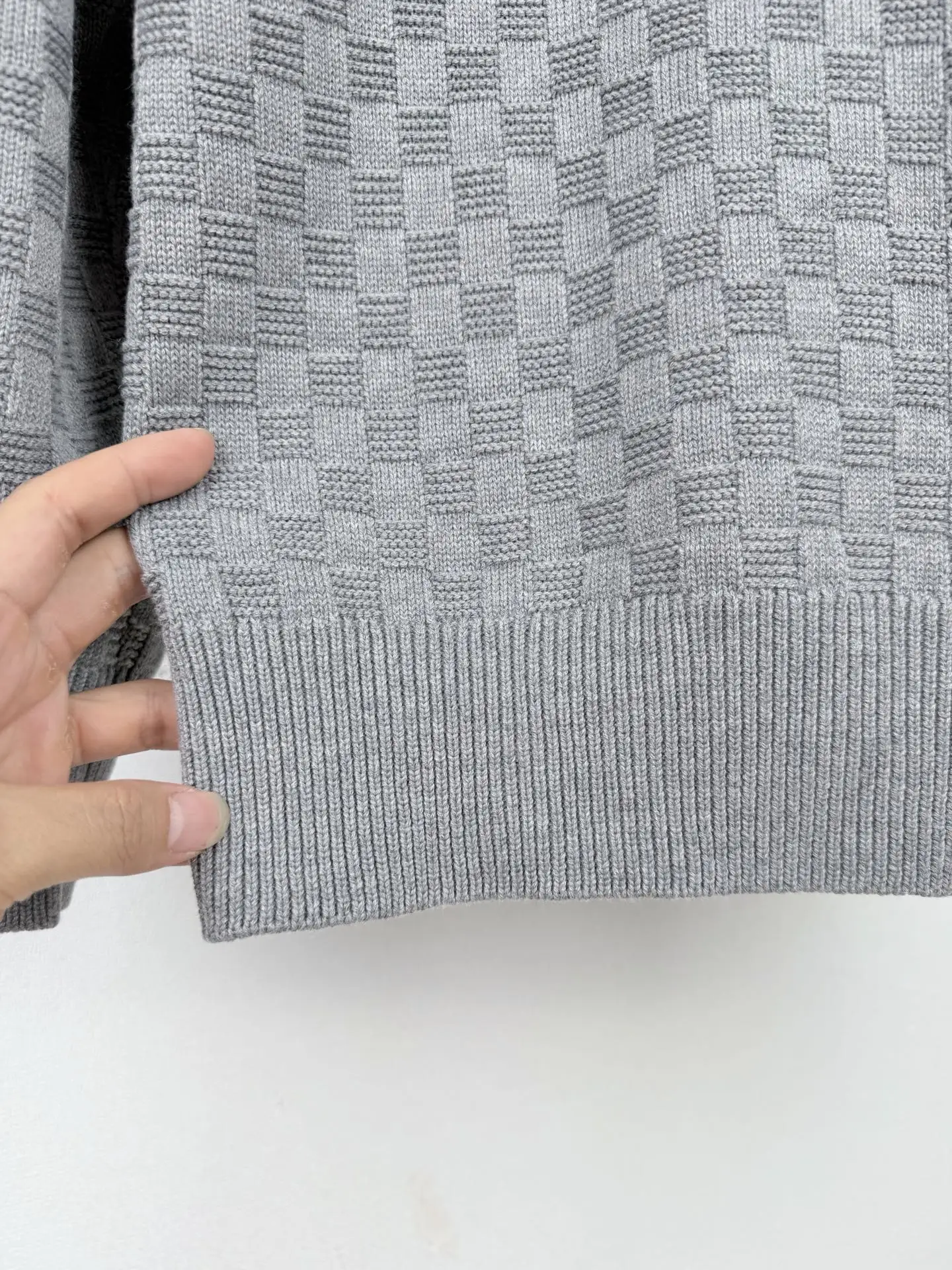 Damier Half-Zip Embroidered Knit Sweater D32020021 — view 8