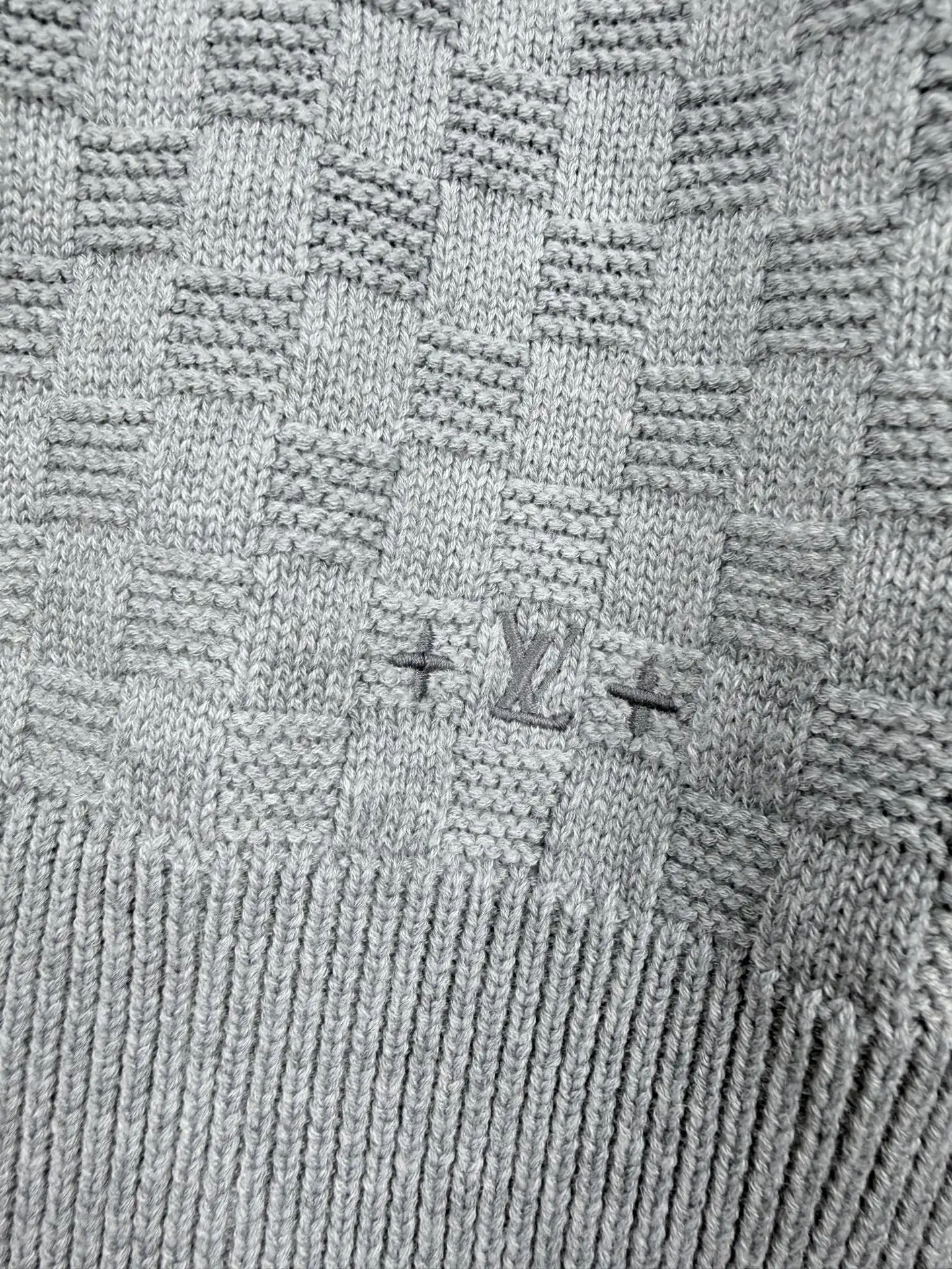 Damier Half-Zip Embroidered Knit Sweater D32020021 — view 9