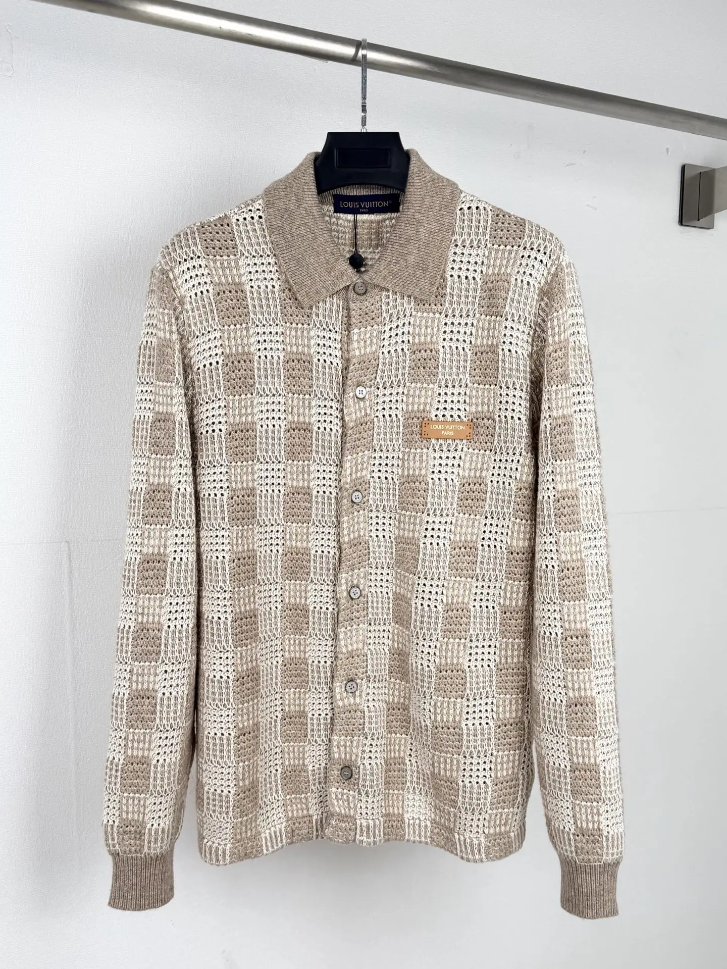 Damier Tweed Jacquard Knit Cardigan D32020018