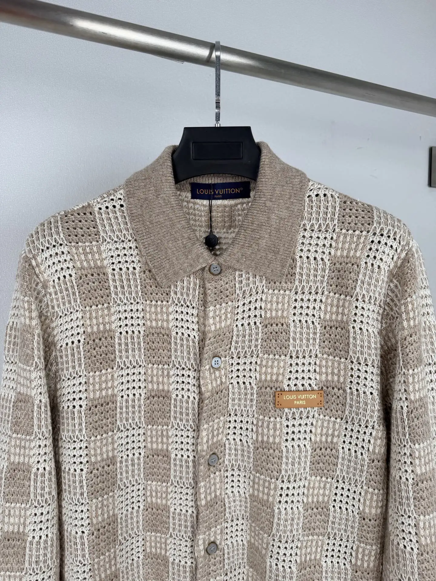 Damier Tweed Jacquard Knit Cardigan D32020018 — view 2
