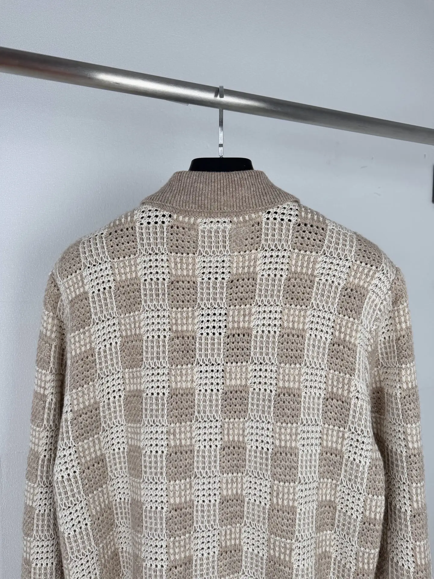 Damier Tweed Jacquard Knit Cardigan D32020018 — view 4