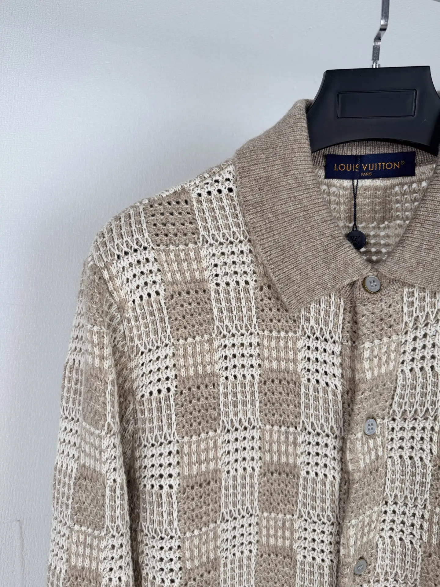 Damier Tweed Jacquard Knit Cardigan D32020018 — view 7