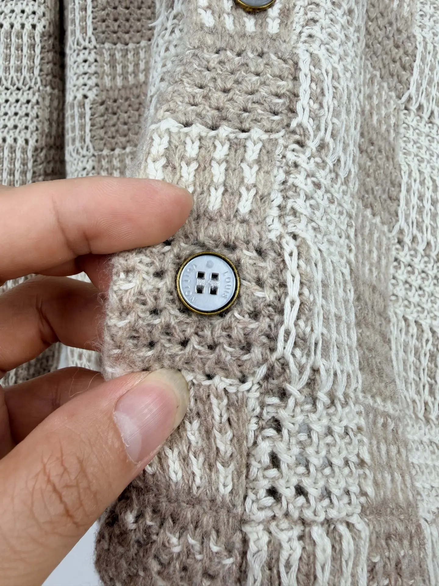 Damier Tweed Jacquard Knit Cardigan D32020018 — view 11