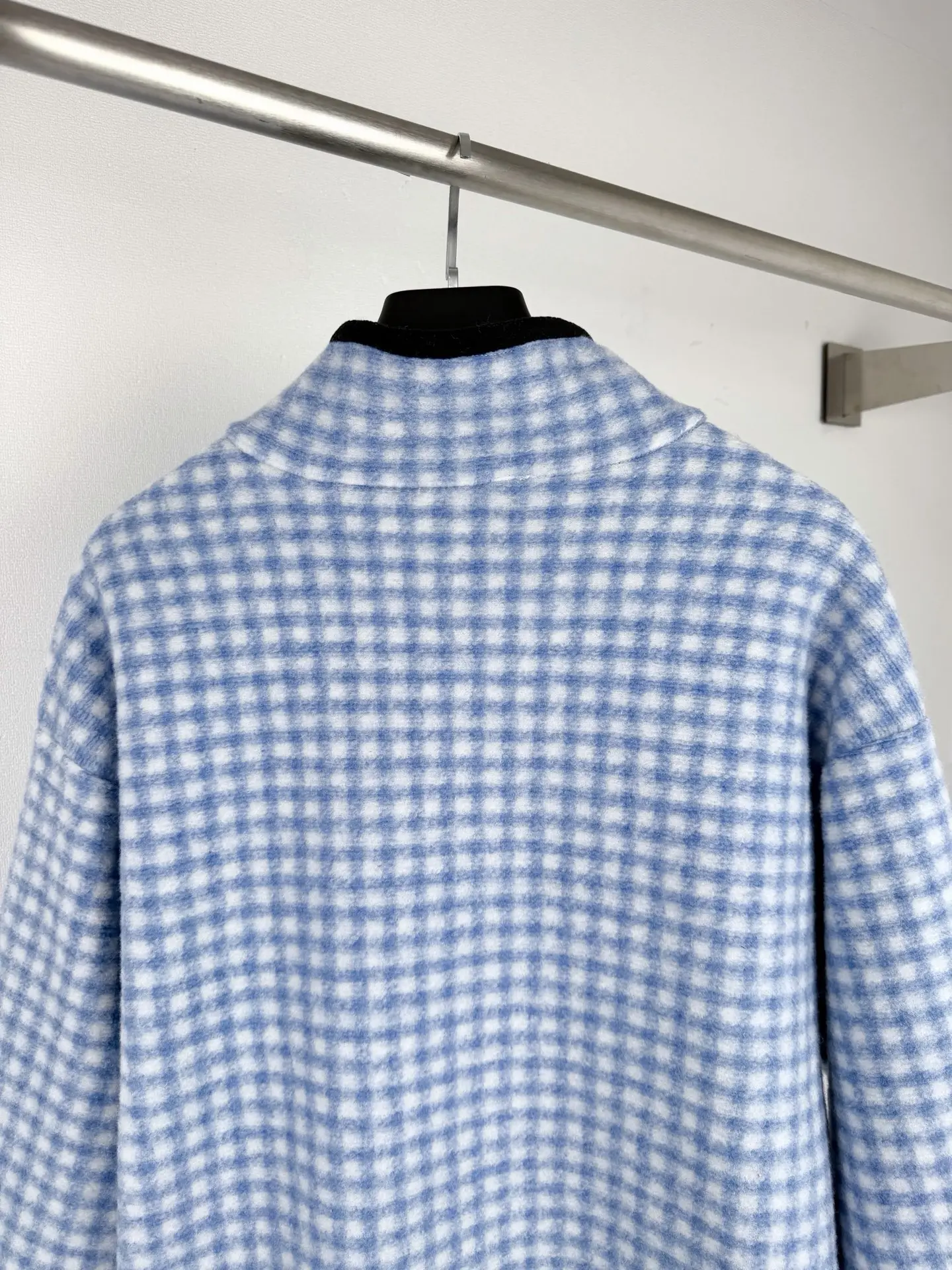 Gingham Embroidered Fleece Zip-Up Jacket D32020015 — view 4