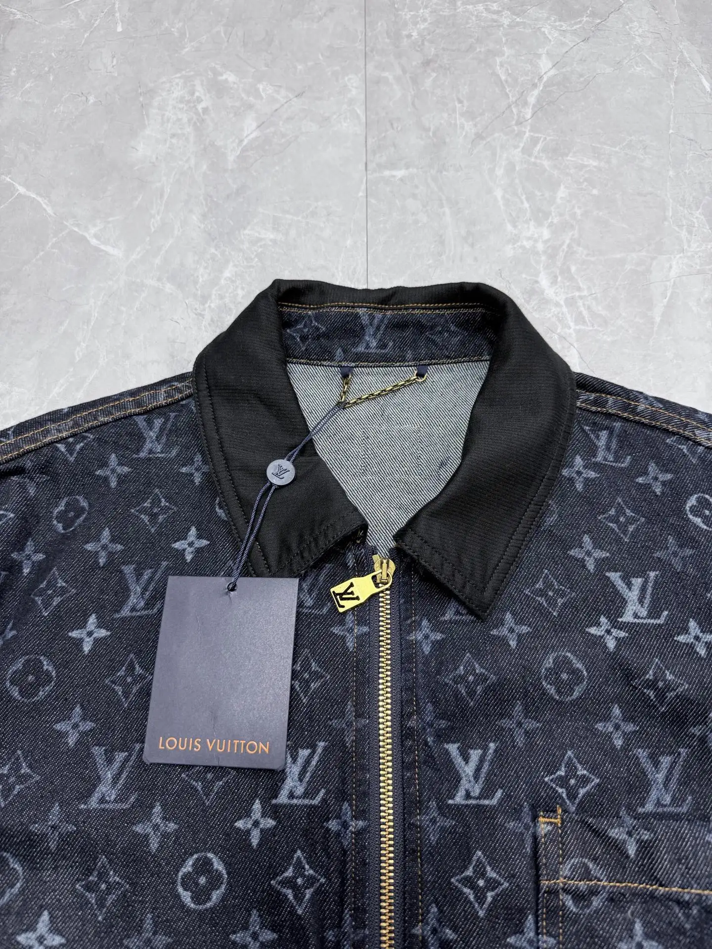 Monogram Zip-Up Denim Jacket D32022030 — view 3