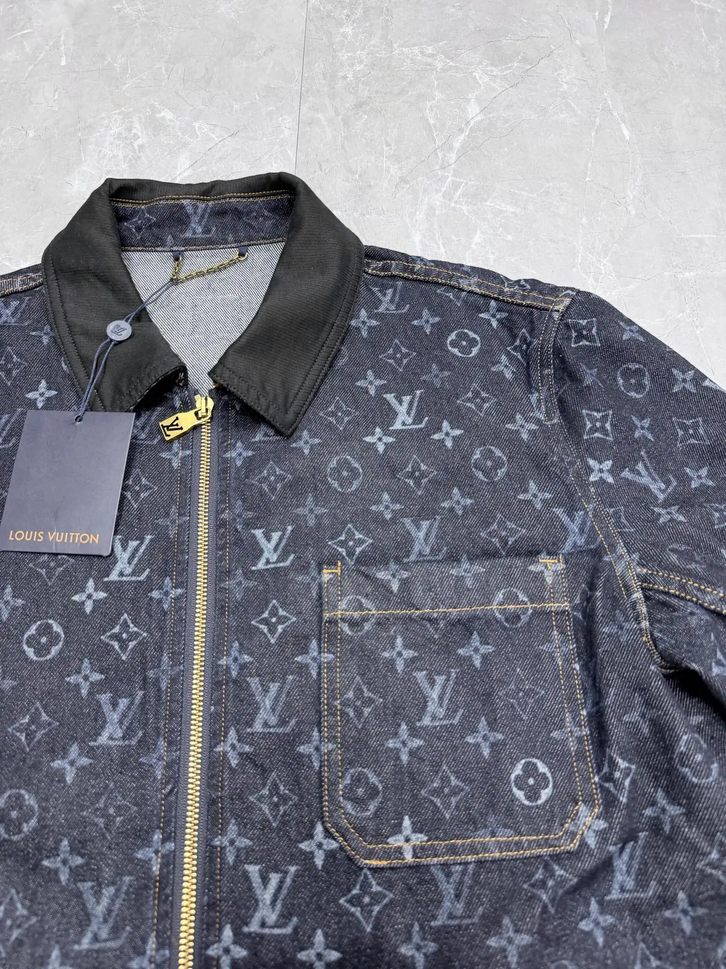 Monogram Zip-Up Denim Jacket D32022030 — view 4