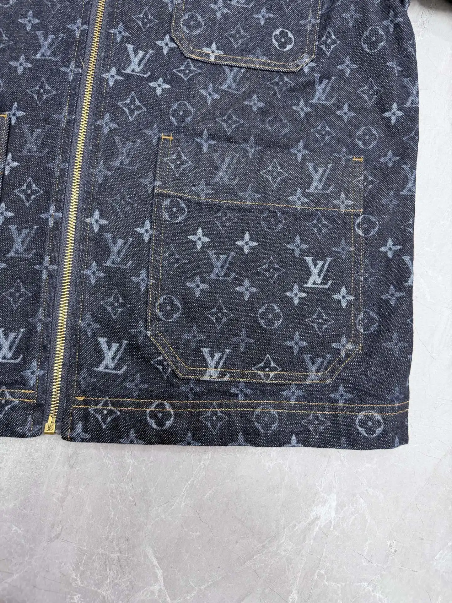 Monogram Zip-Up Denim Jacket D32022030 — view 7