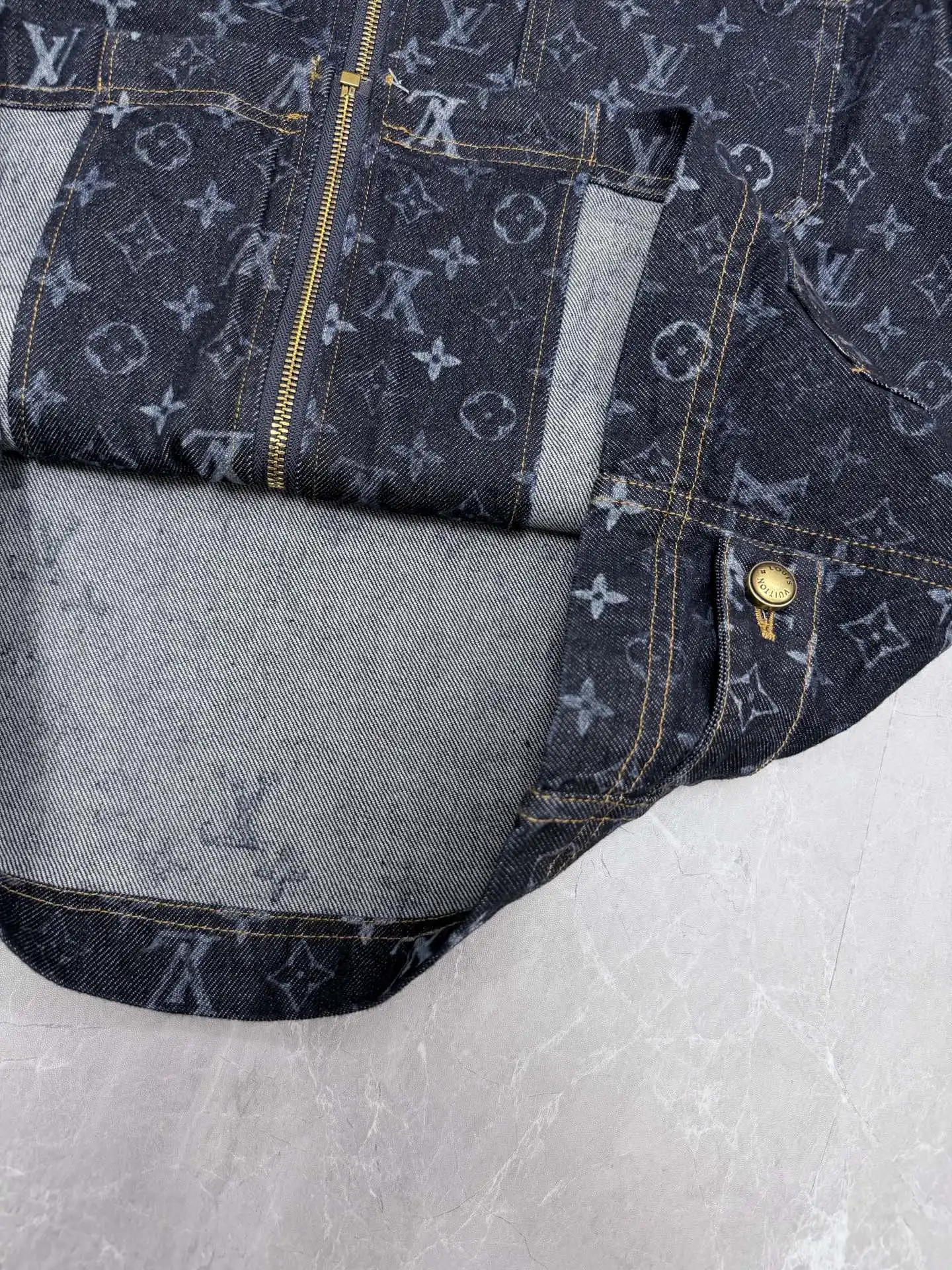 Monogram Zip-Up Denim Jacket D32022030 — view 8
