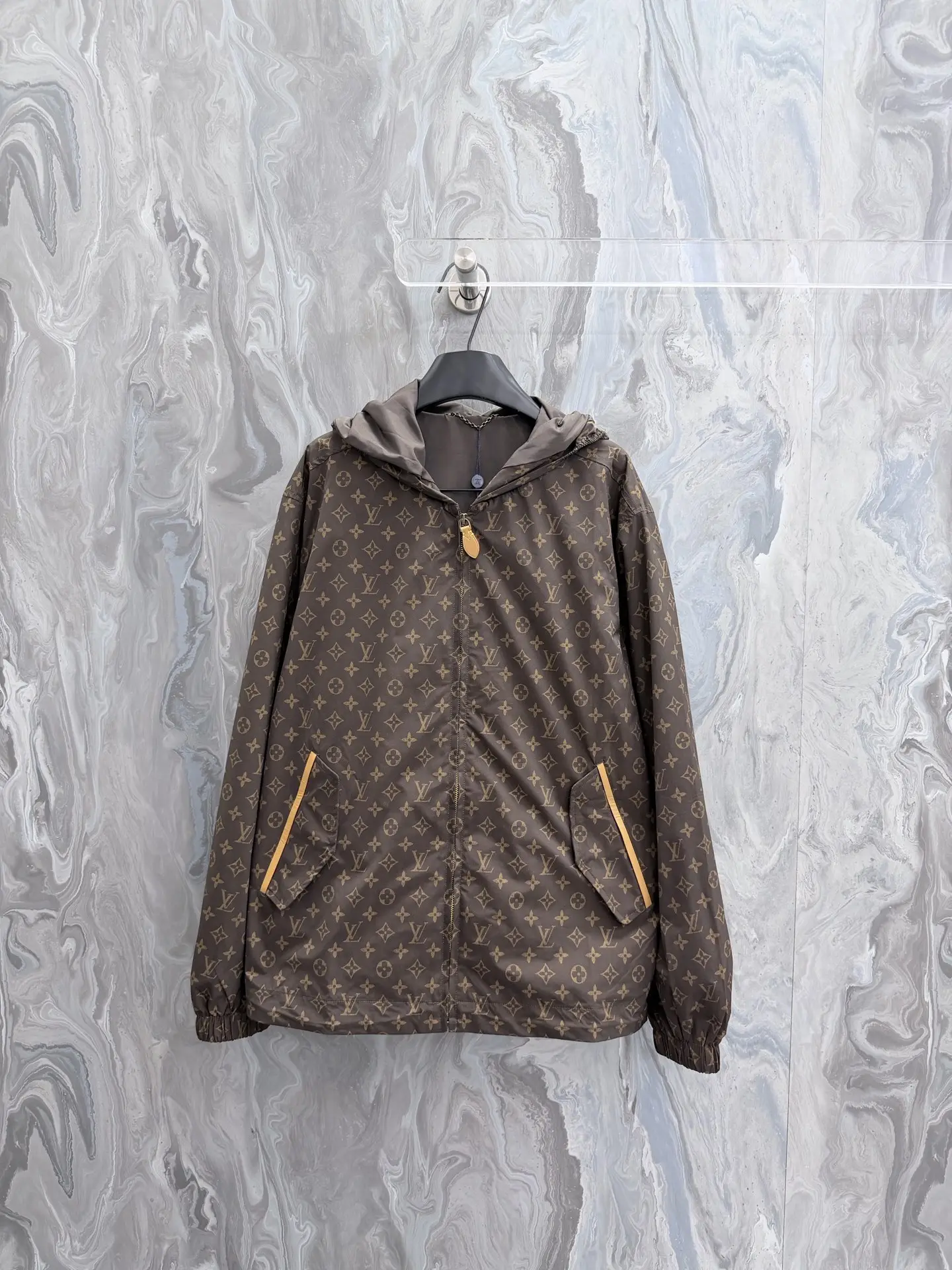 Monogram Print Hooded Windbreaker Jacket D32022029