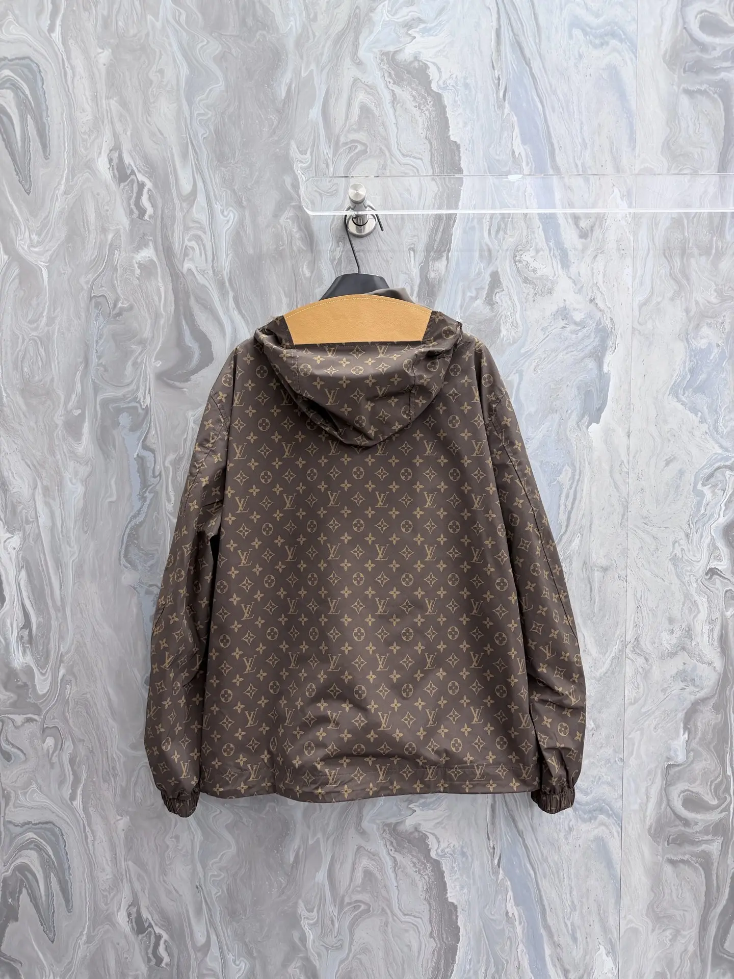 Monogram Print Hooded Windbreaker Jacket D32022029 — view 2