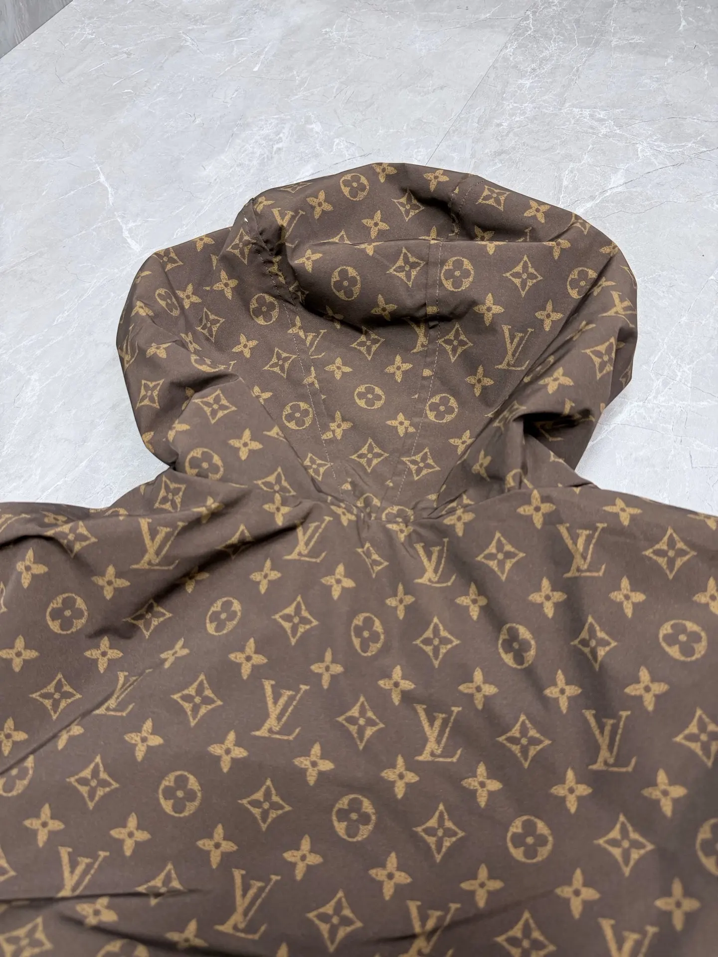 Monogram Print Hooded Windbreaker Jacket D32022029 — view 6