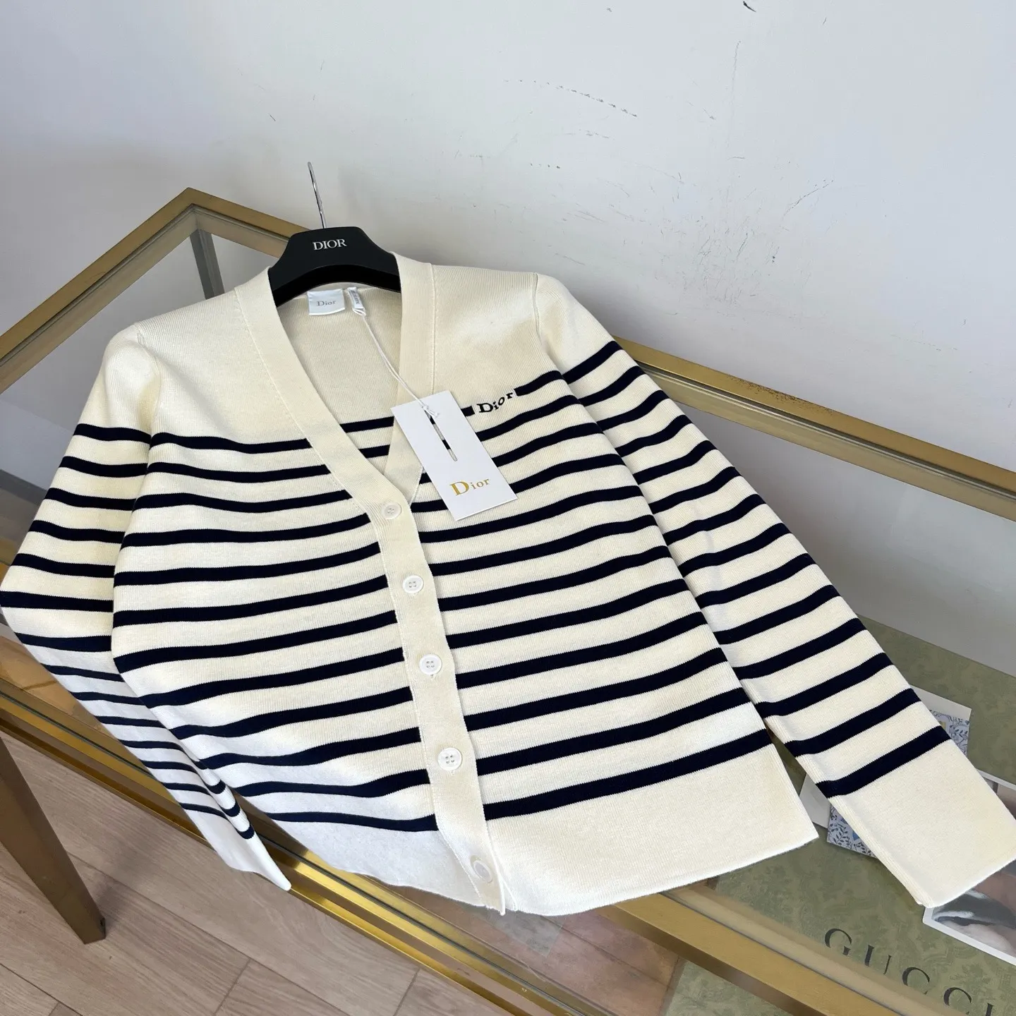 Dioriviera Marinière Striped Knit Cardigan D32022746