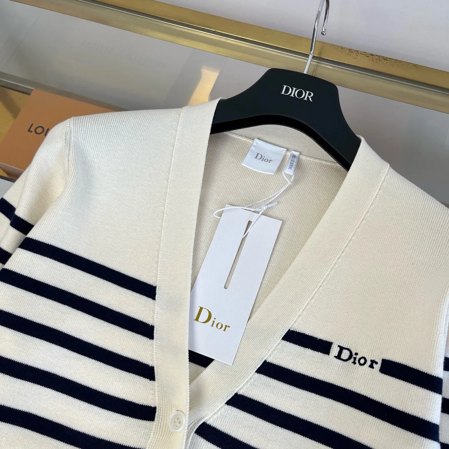 Dioriviera Marinière Striped Knit Cardigan D32022746 — view 4