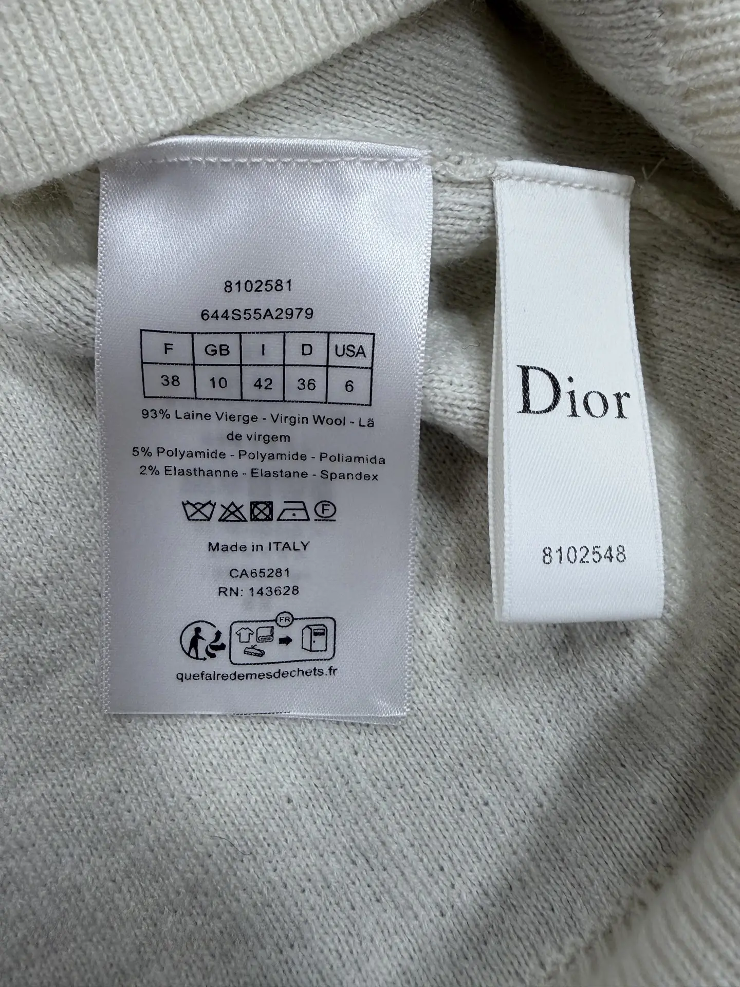 Oblique Monogram Wool Knit Sweater D32521884 — view 9