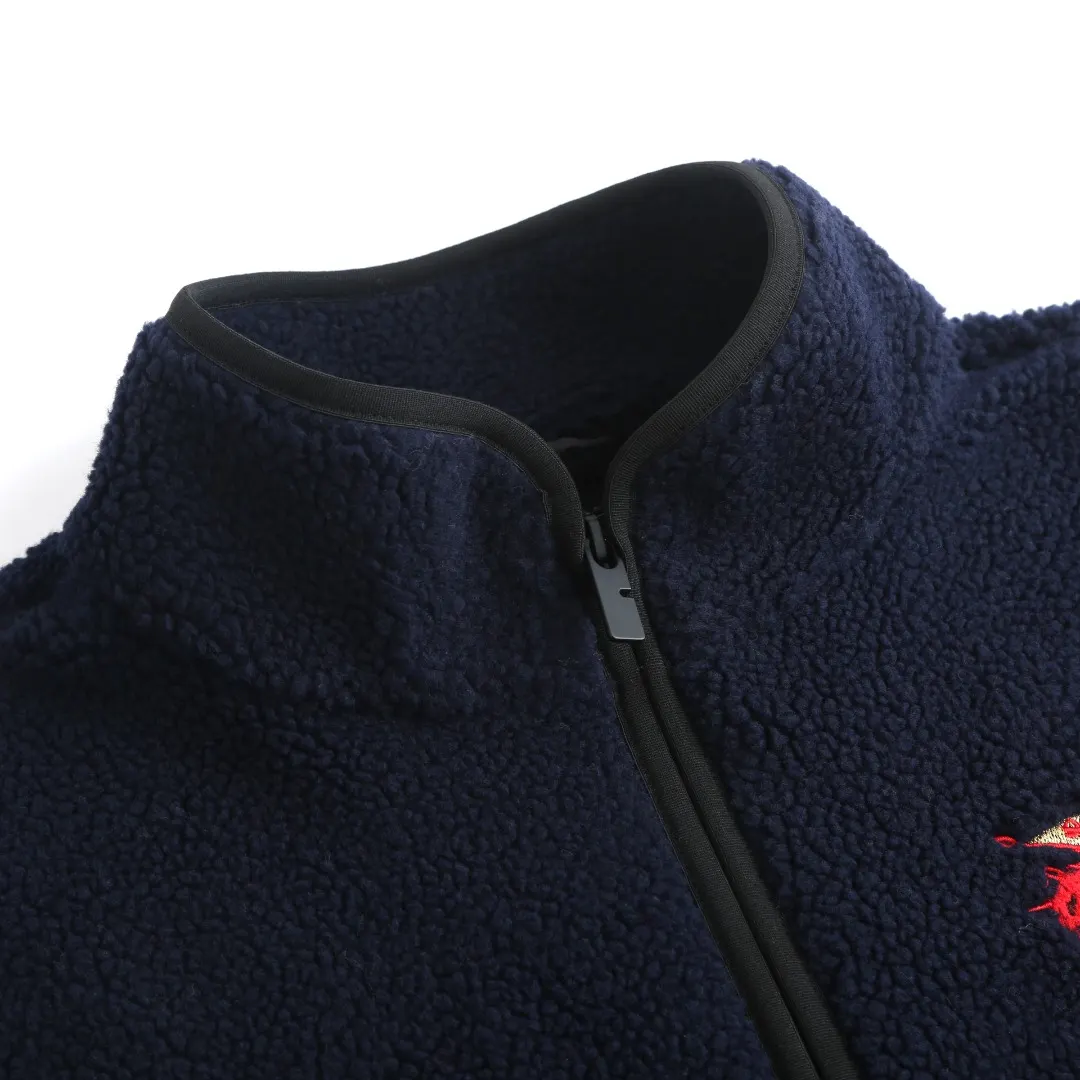 Embroidered Wool-Blend Fleece Jacket D33019915 — view 4