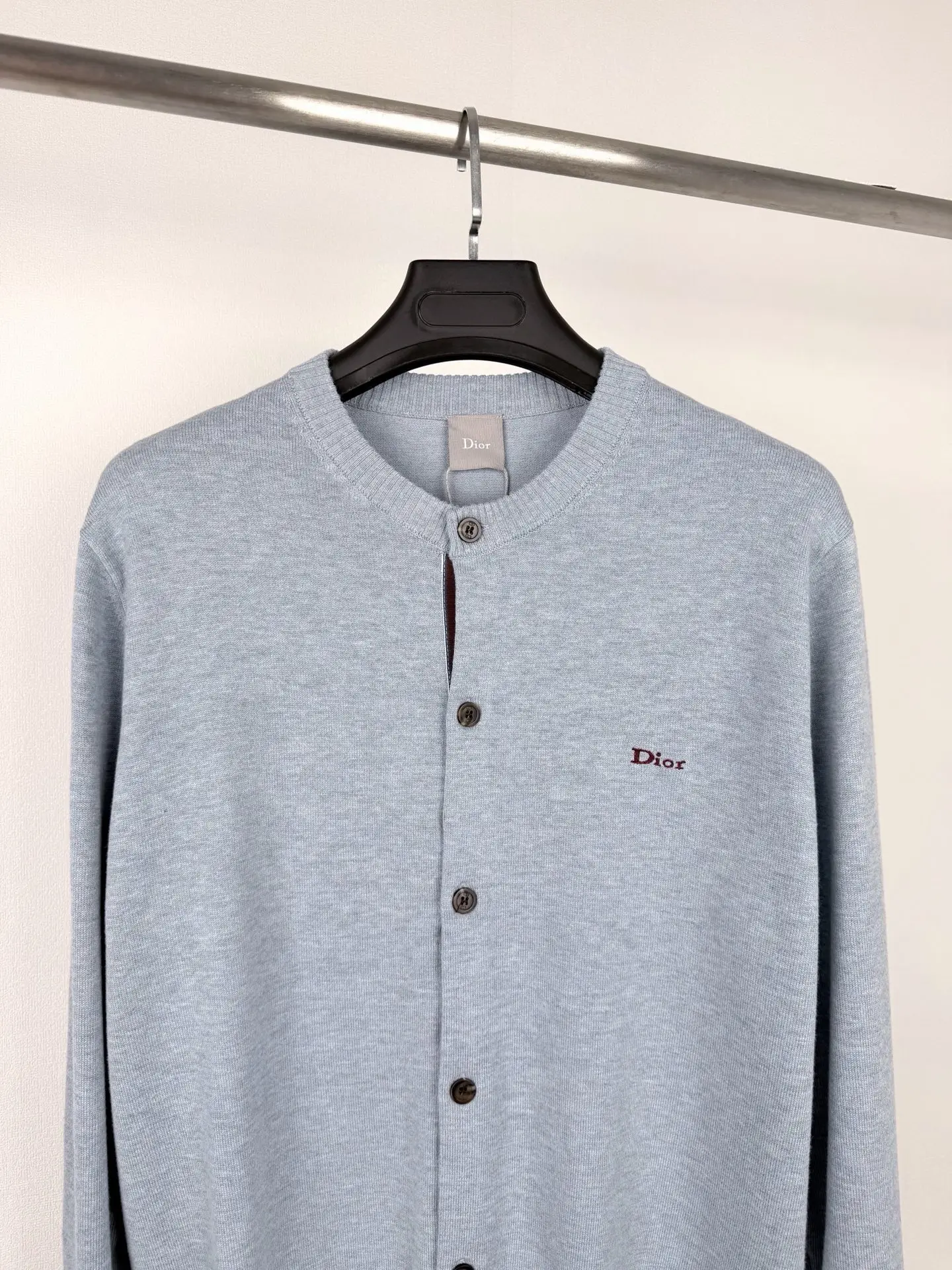 Logo-Embroidered Cashmere and Cotton-Blend Cardigan D33020097 — view 2