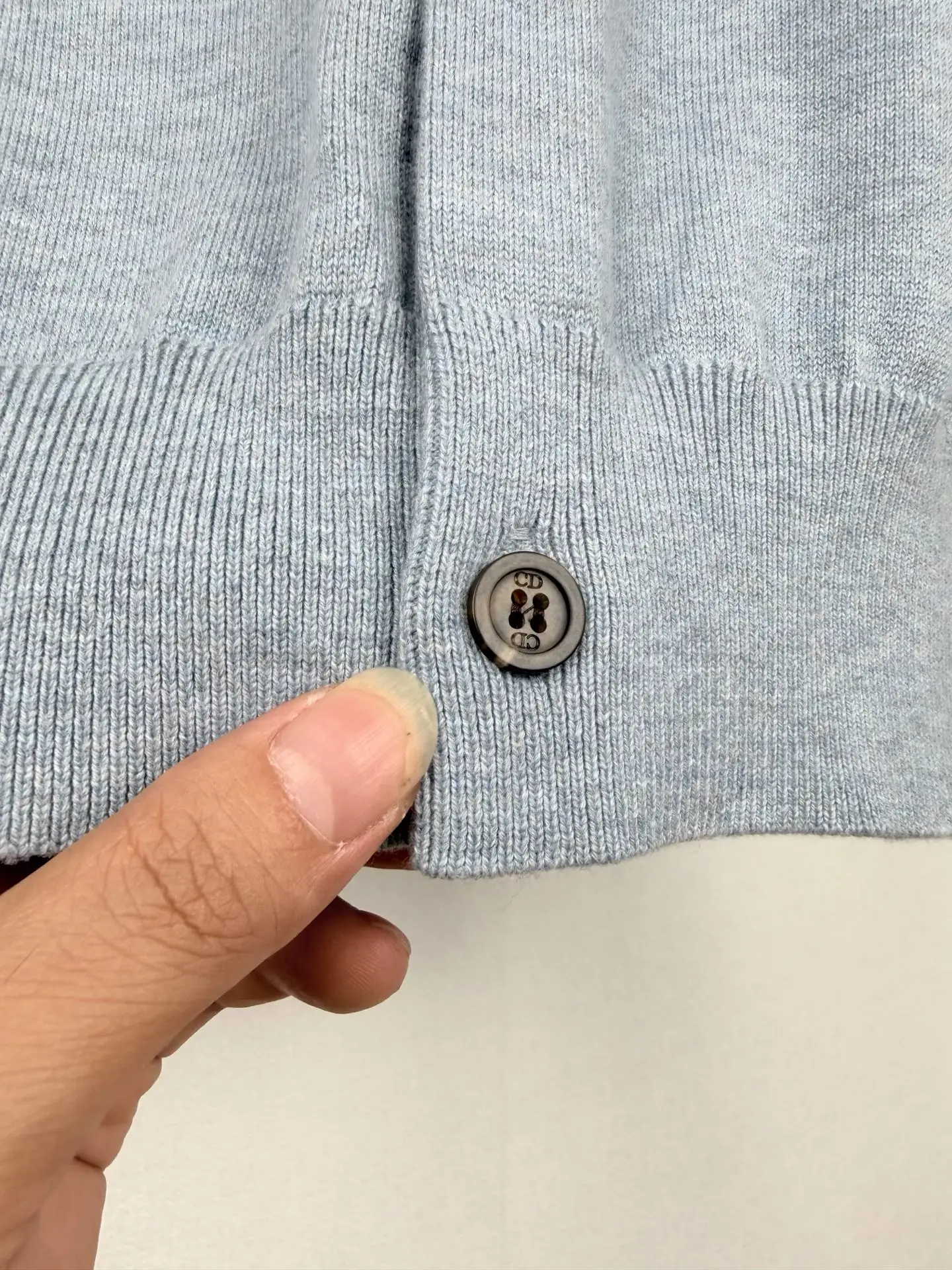 Logo-Embroidered Cashmere and Cotton-Blend Cardigan D33020097 — view 8