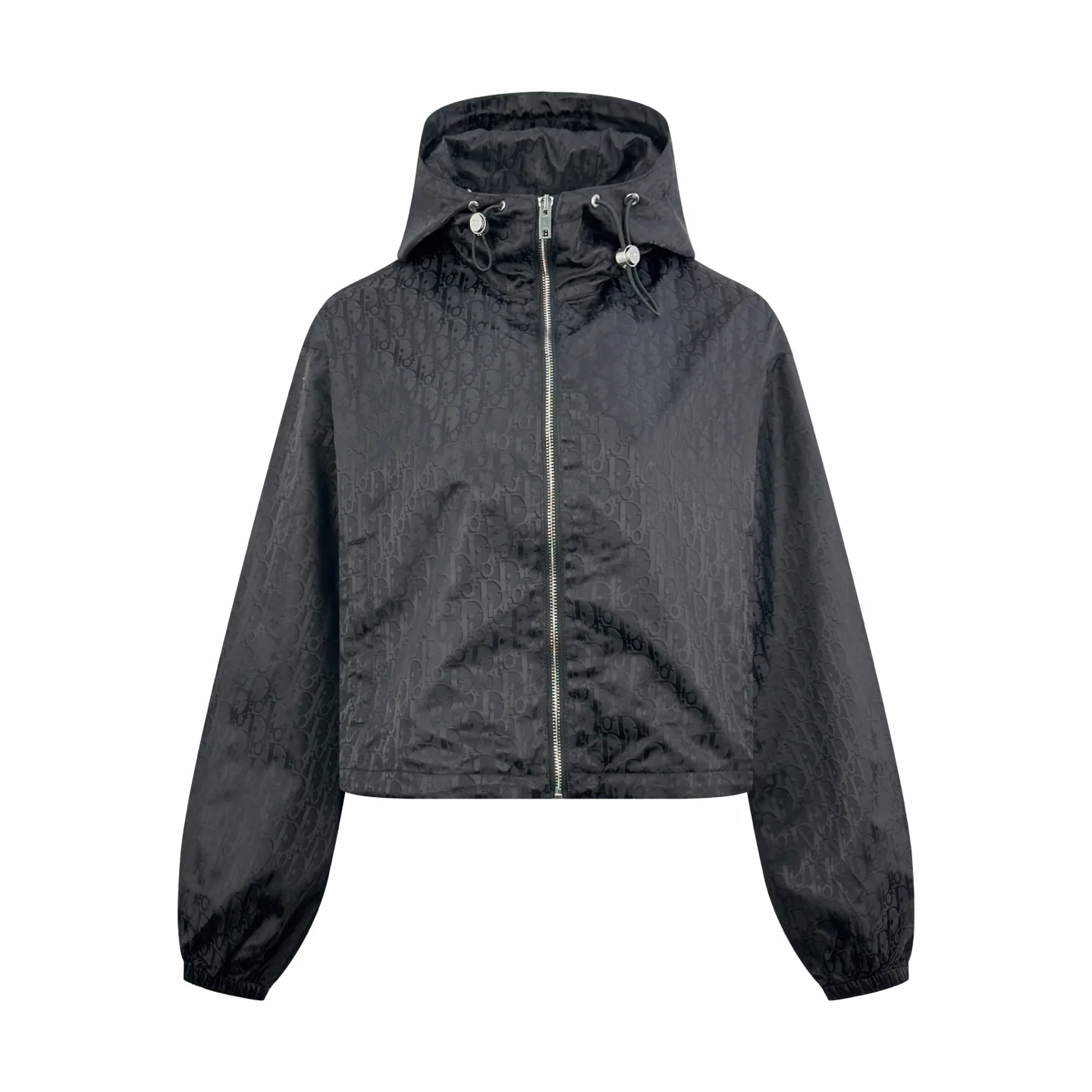 Oblique Jacquard Taffeta Cropped Hooded Jacket D33023479
