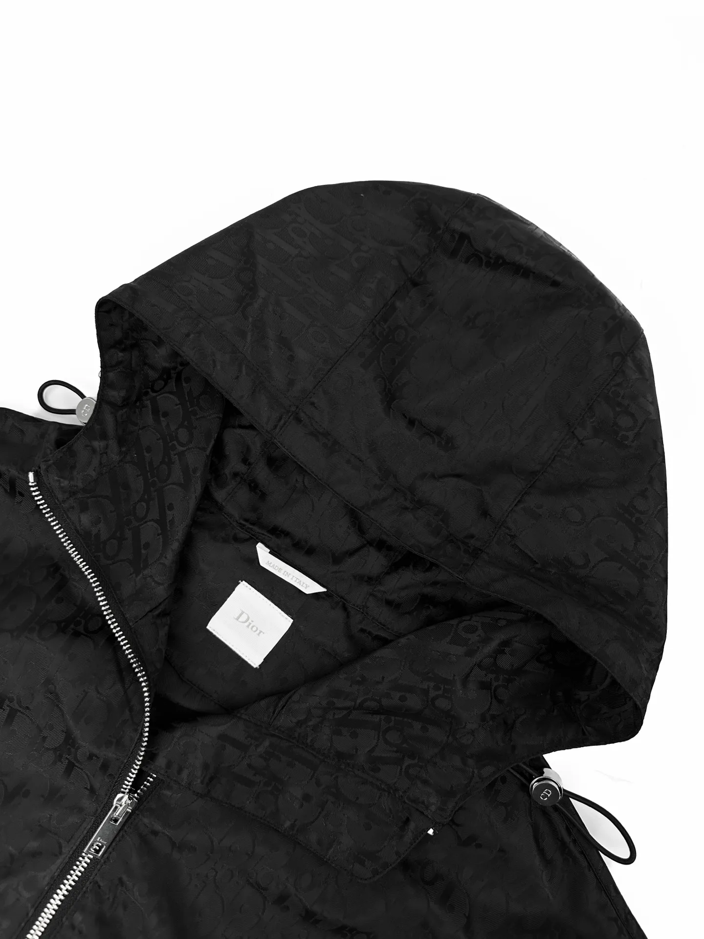 Oblique Jacquard Taffeta Cropped Hooded Jacket D33023479 — view 3