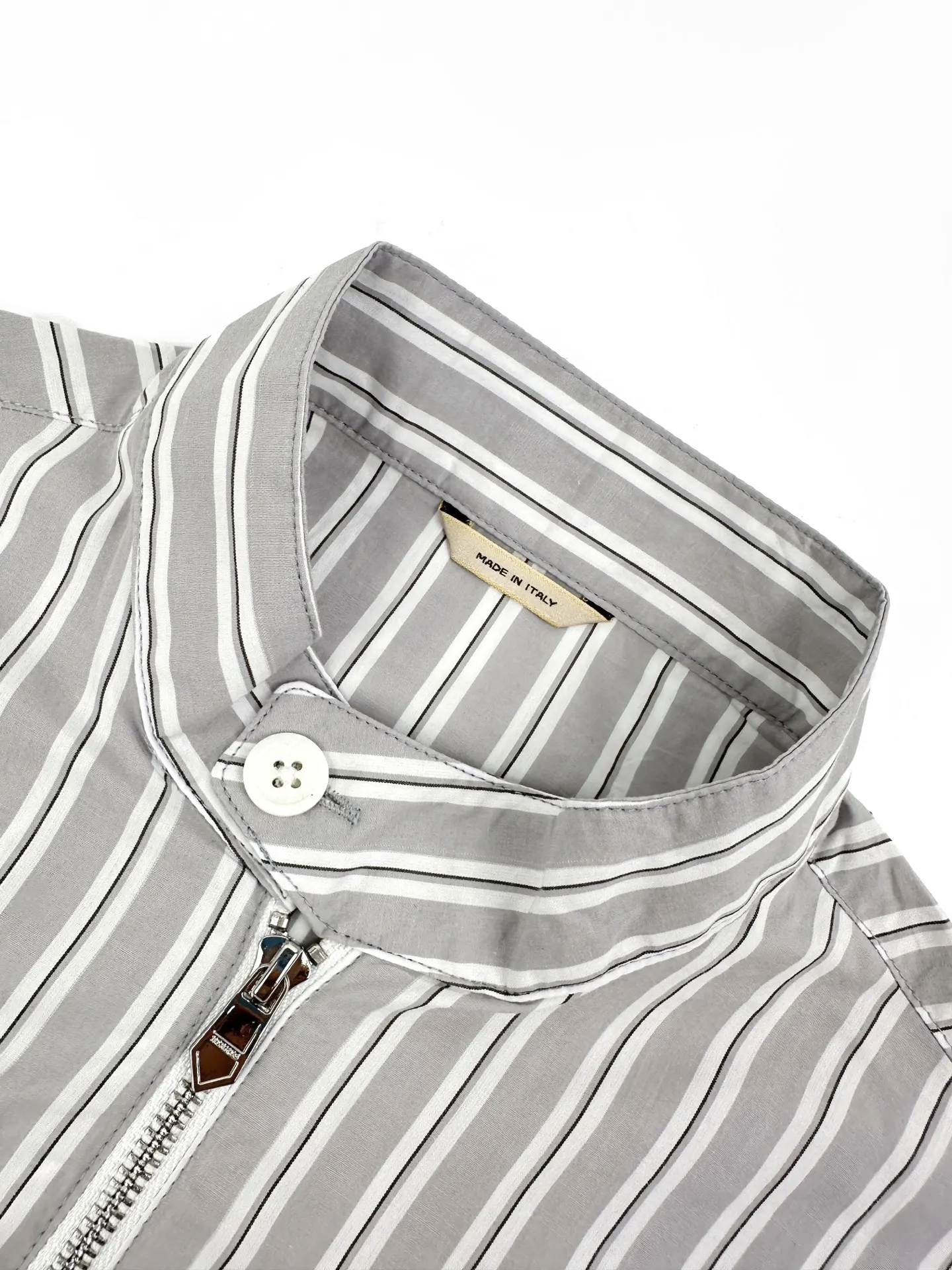 Striped Cotton Harrington Jacket with Equestrian Print D33021919 — view 3