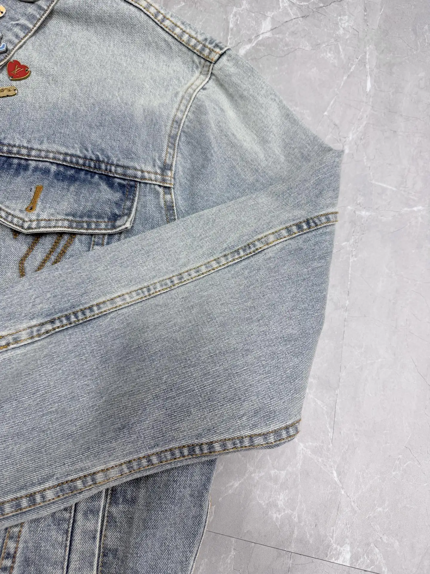 Embellished Denim Trucker Jacket D33022038 — view 5