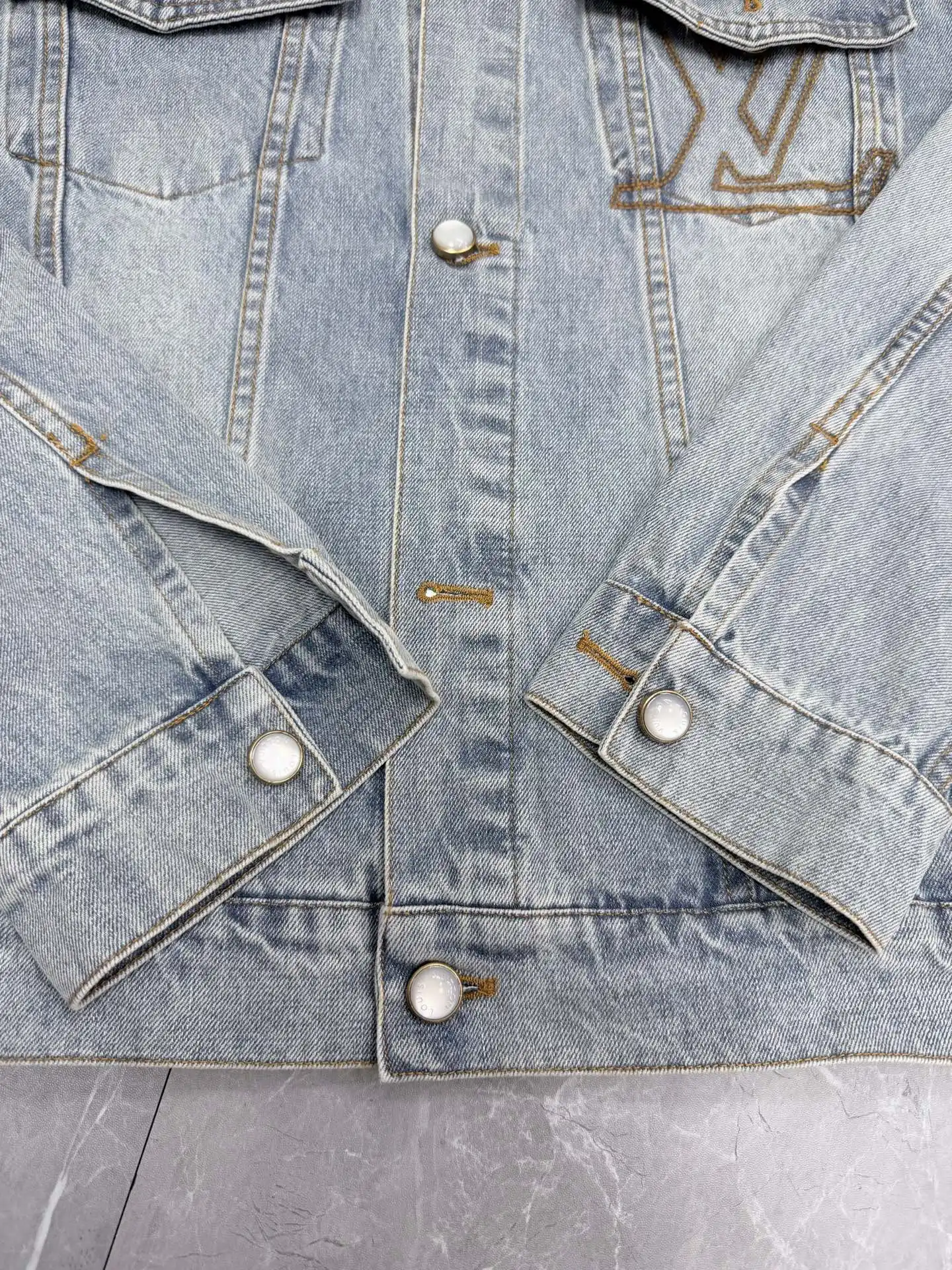 Embellished Denim Trucker Jacket D33022038 — view 6