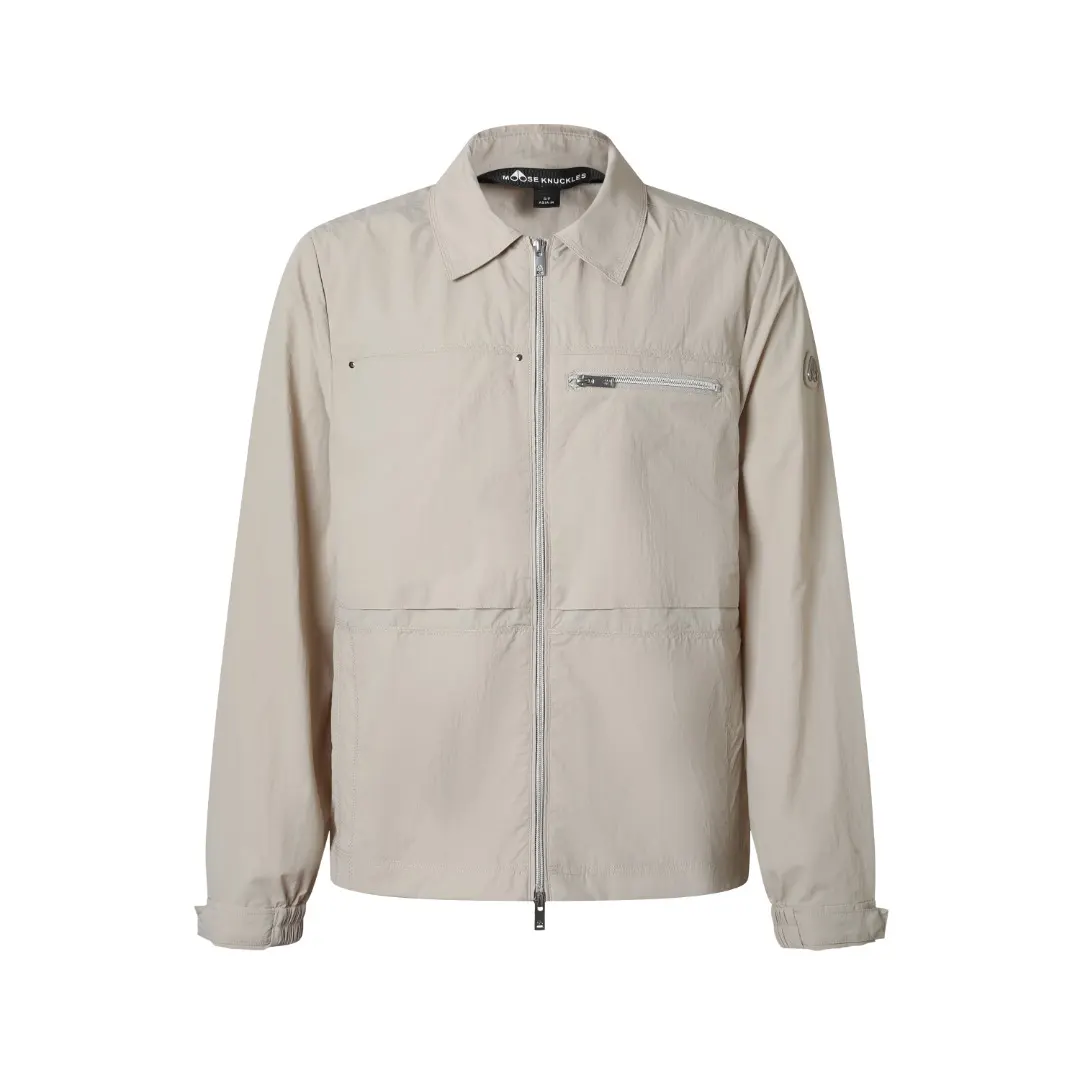 Logo-Patch Zip-Up Overshirt Jacket D33523585