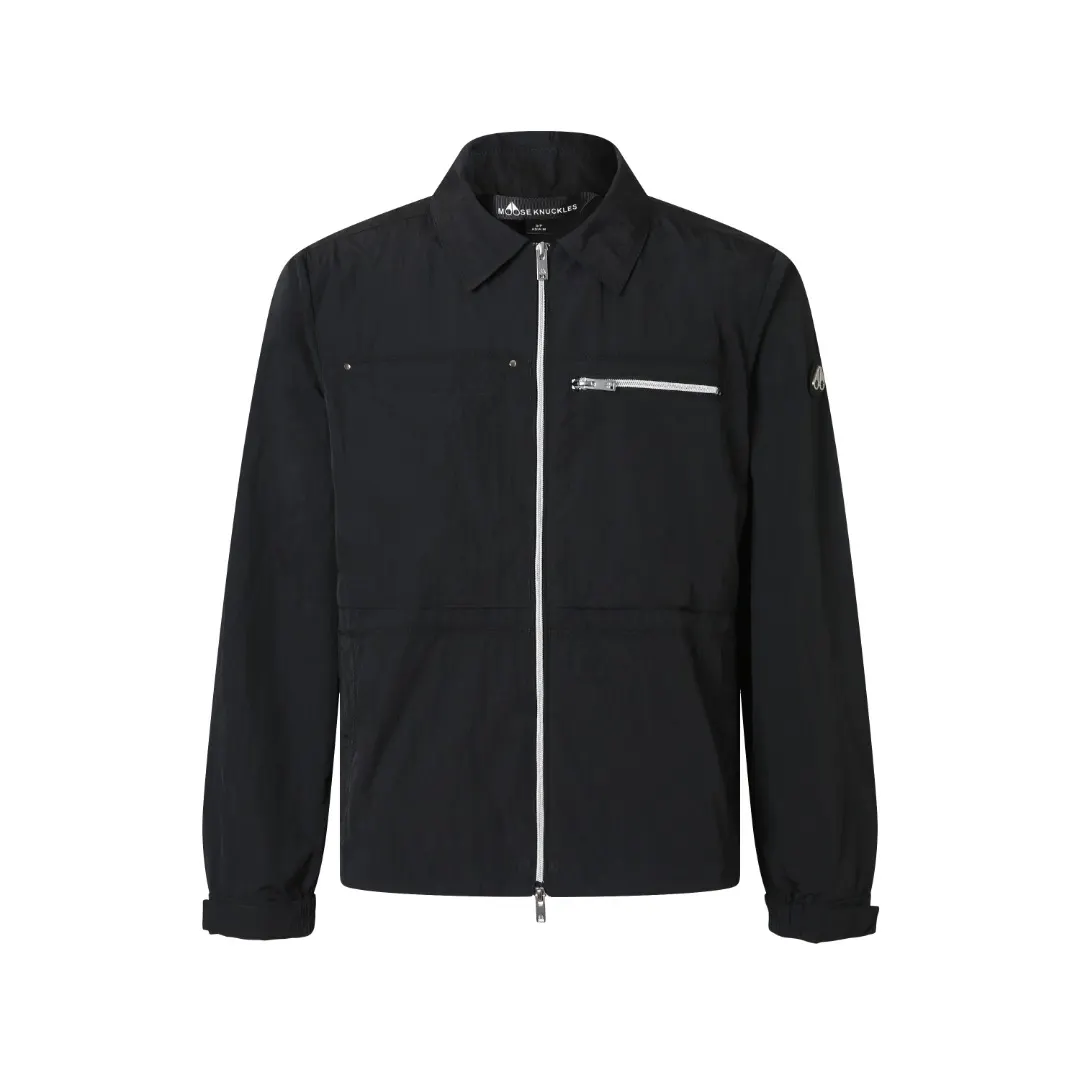 Logo-Patch Zip-Up Overshirt Jacket D33523586