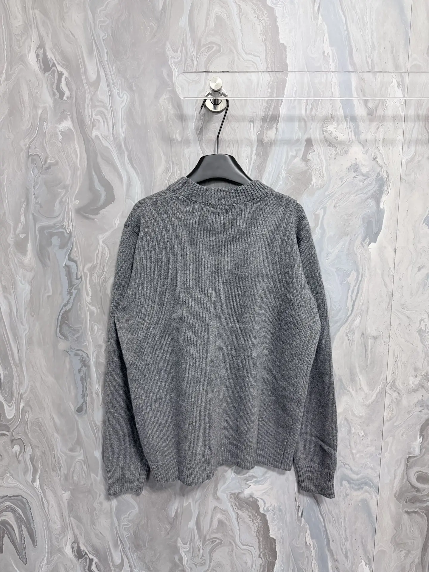 Interlocking G and Stirrup Embroidered Wool Sweater D33522040 — view 2