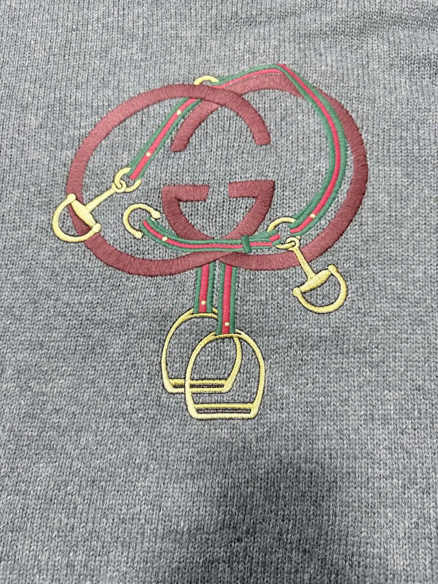 Interlocking G and Stirrup Embroidered Wool Sweater D33522040 — view 4