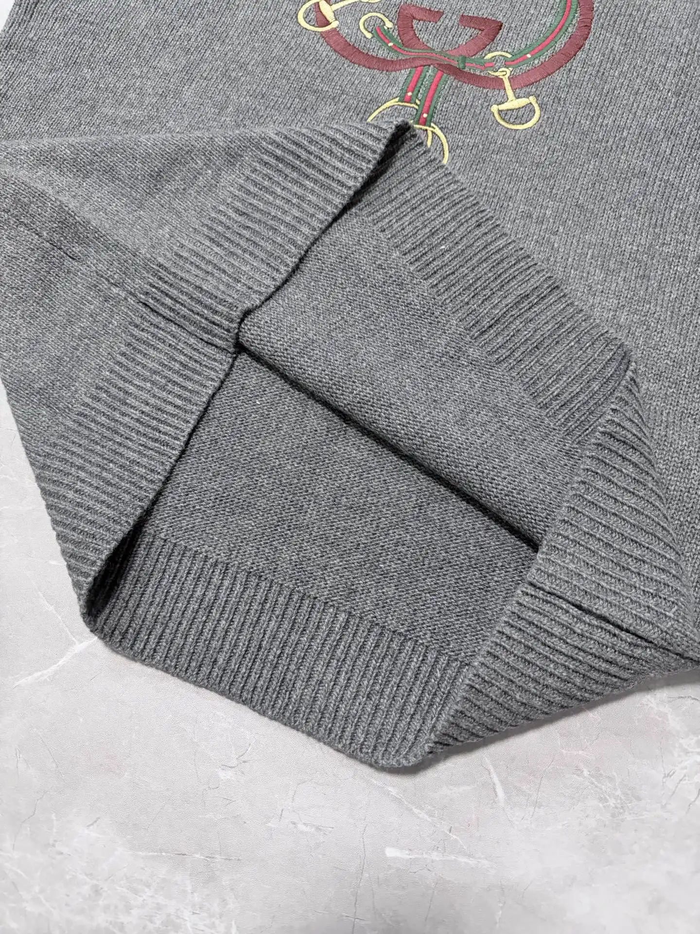 Interlocking G and Stirrup Embroidered Wool Sweater D33522040 — view 8
