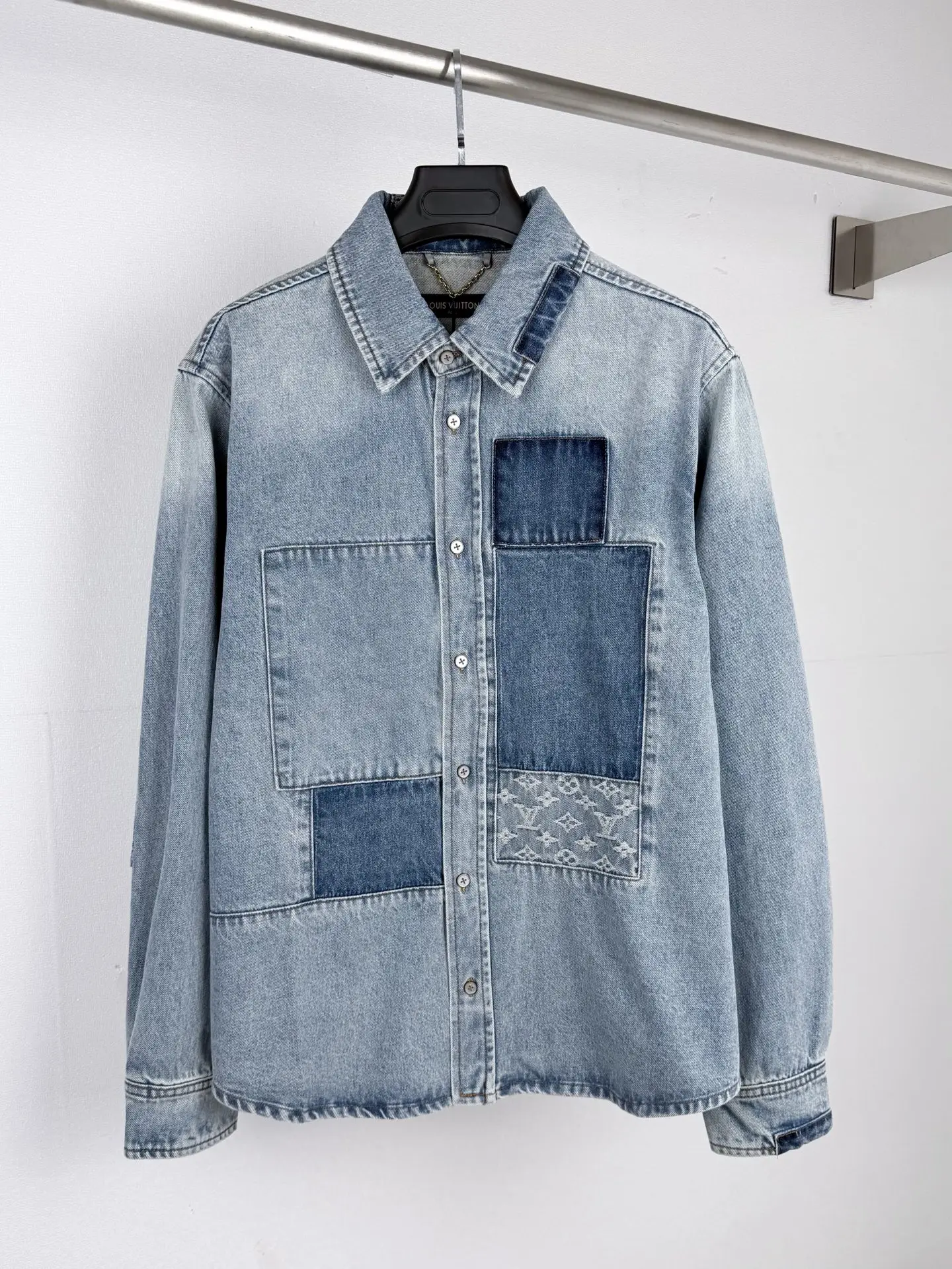 Monogram Patchwork Washed Denim Shirt D34019999