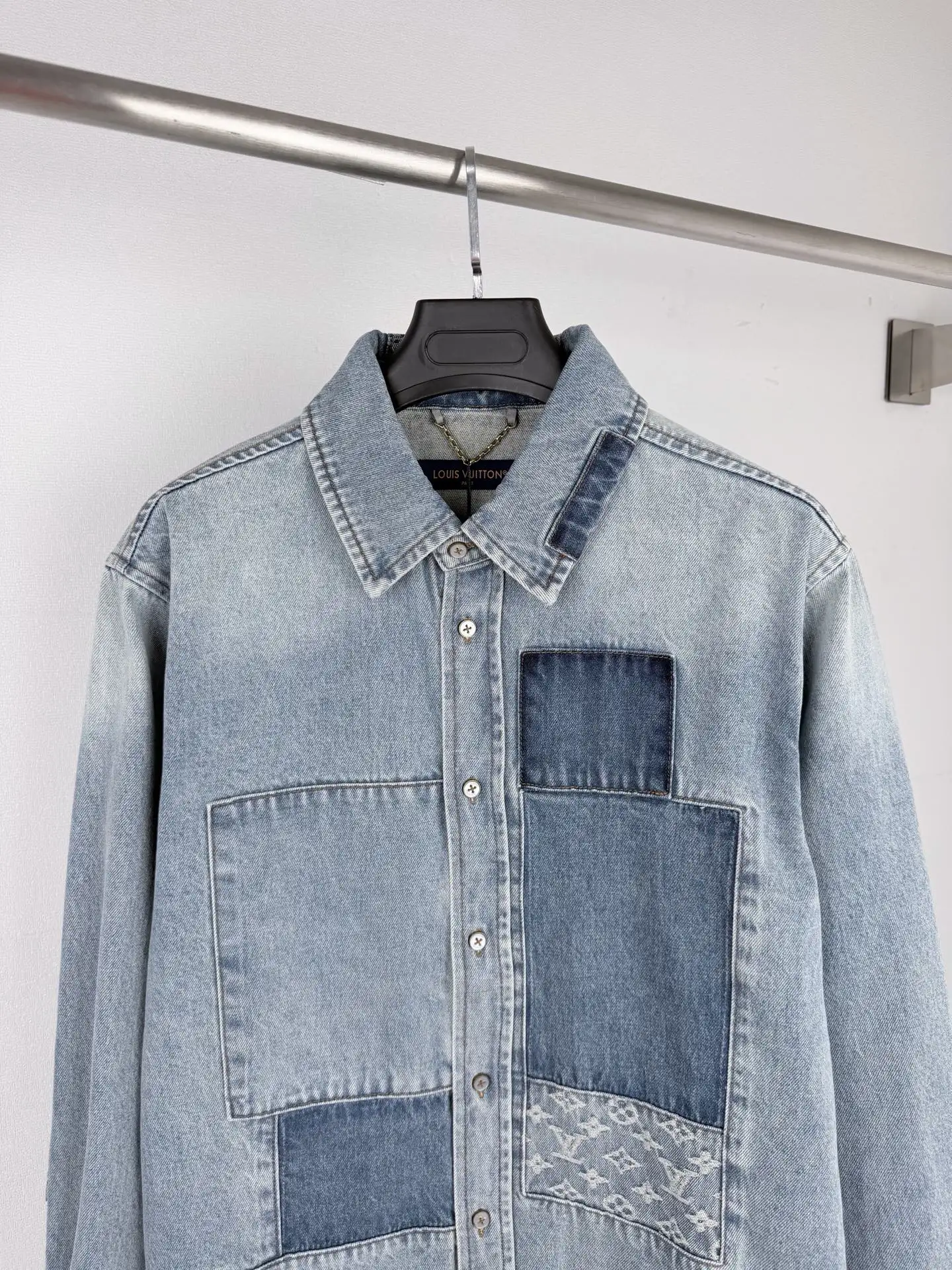Monogram Patchwork Washed Denim Shirt D34019999 — view 2