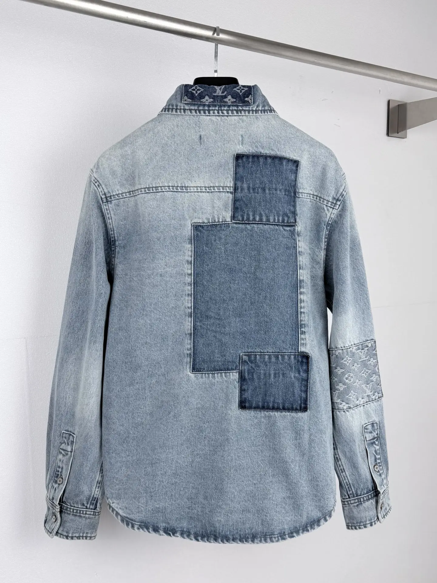 Monogram Patchwork Washed Denim Shirt D34019999 — view 3