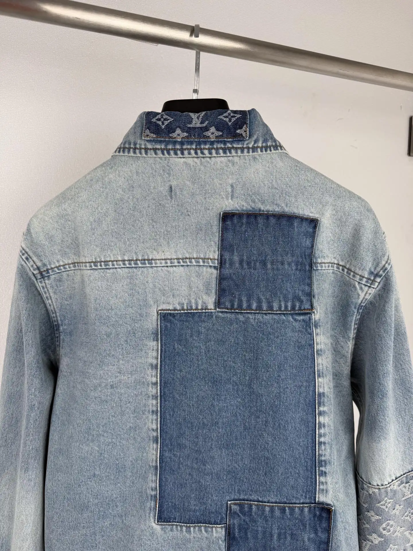 Monogram Patchwork Washed Denim Shirt D34019999 — view 4