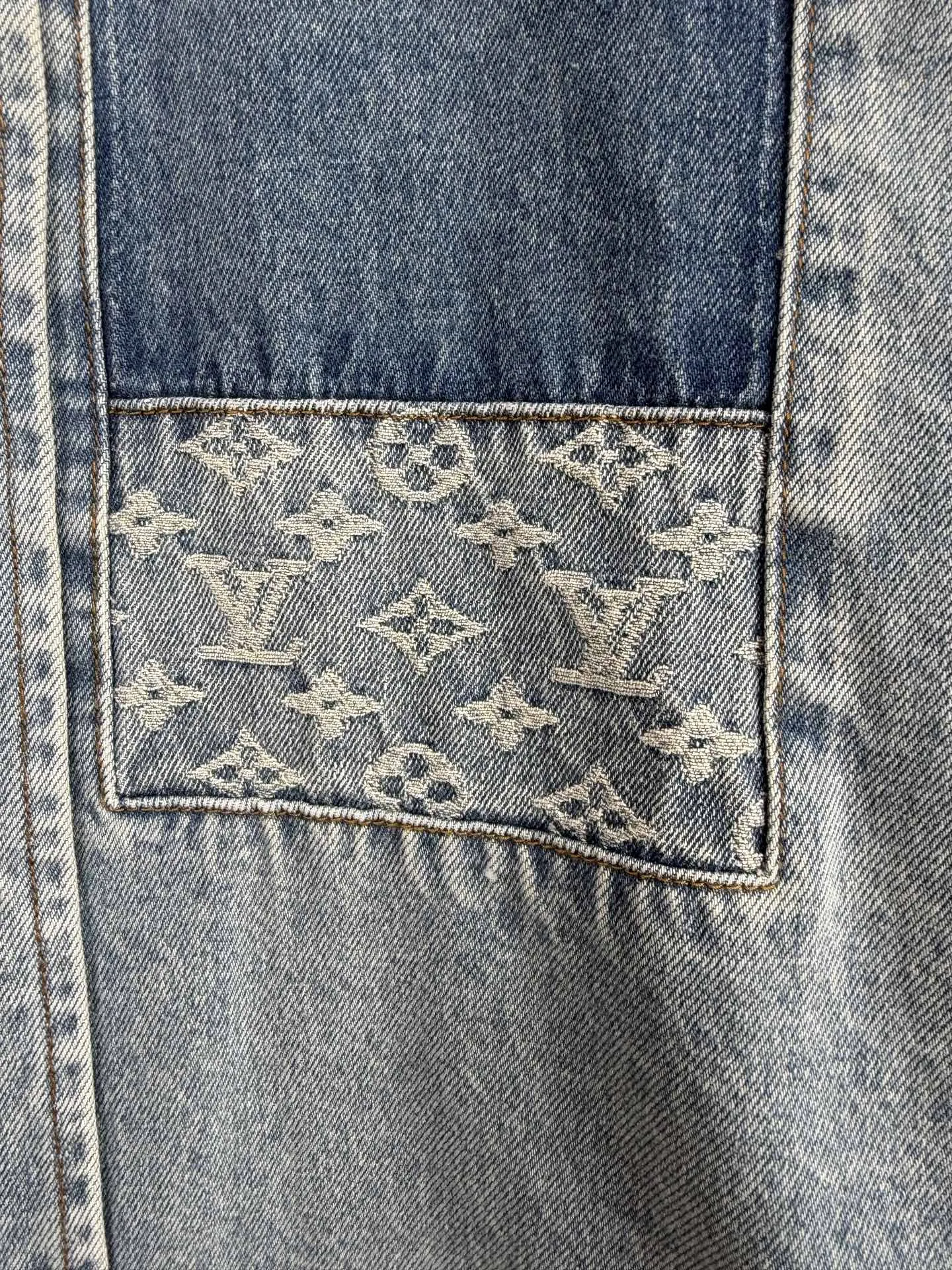 Monogram Patchwork Washed Denim Shirt D34019999 — view 8