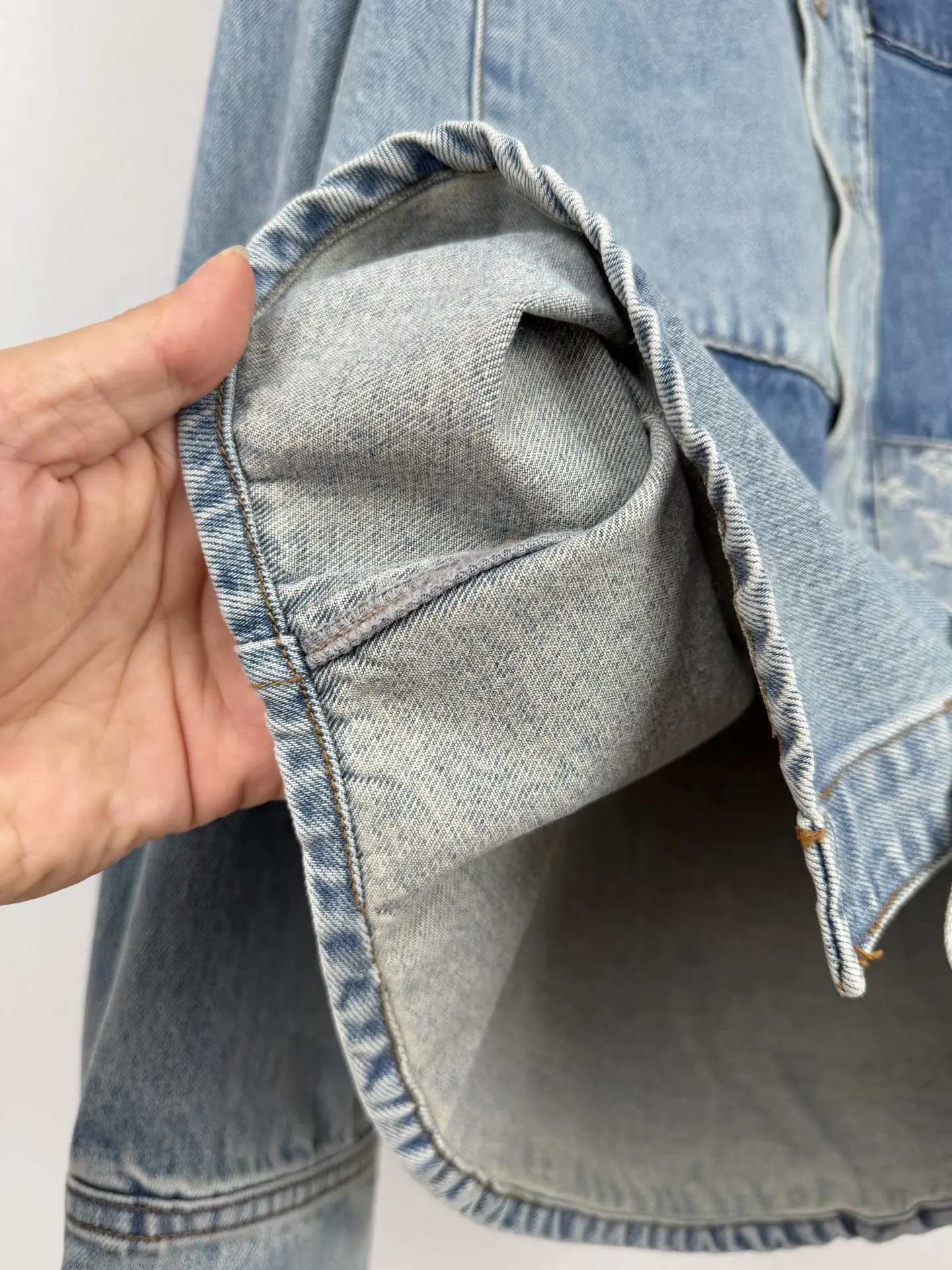 Monogram Patchwork Washed Denim Shirt D34019999 — view 11