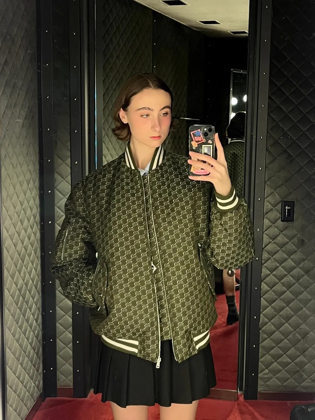 GG Monogram Jacquard Bomber Jacket D34023310 — view 3