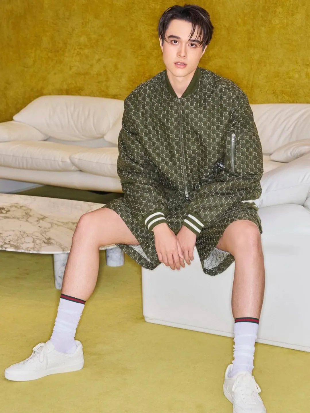 GG Monogram Jacquard Bomber Jacket D34023310 — view 9