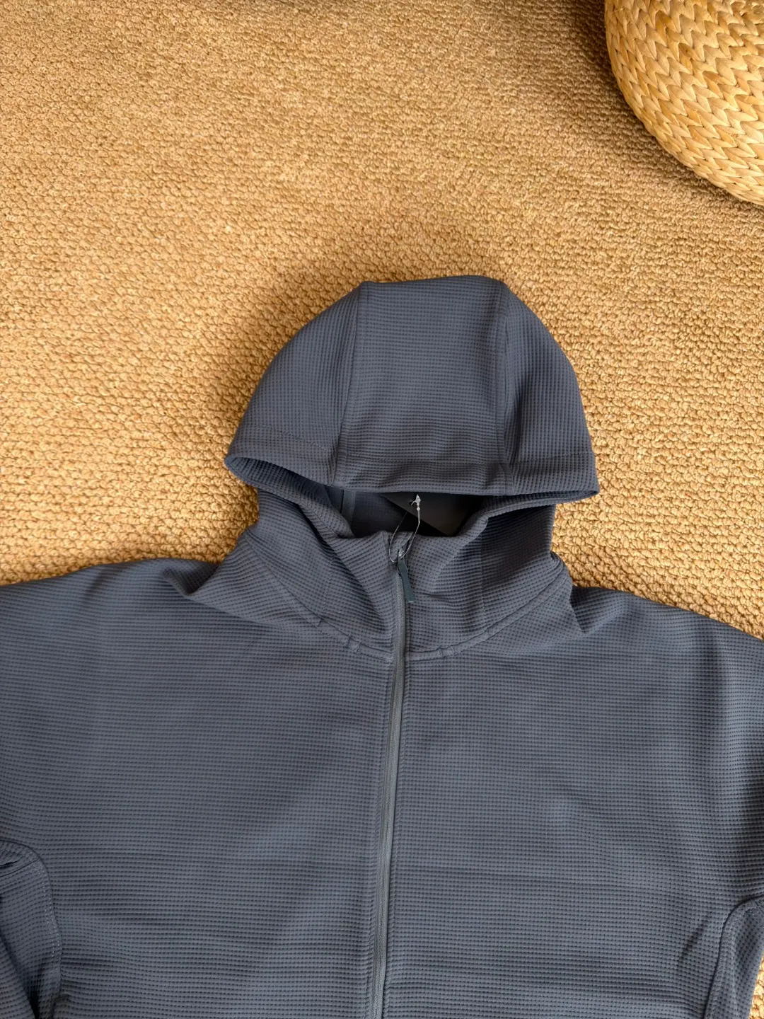 Olera Waffle-Knit Full-Zip Hooded Jacket D34022672 — view 2