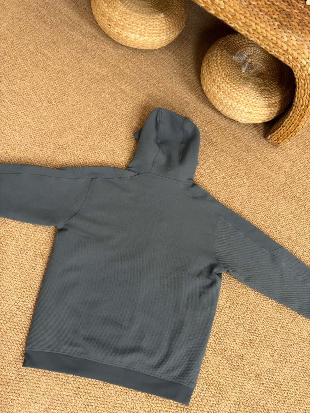 Olera Waffle-Knit Full-Zip Hoodie D34022674 — view 2