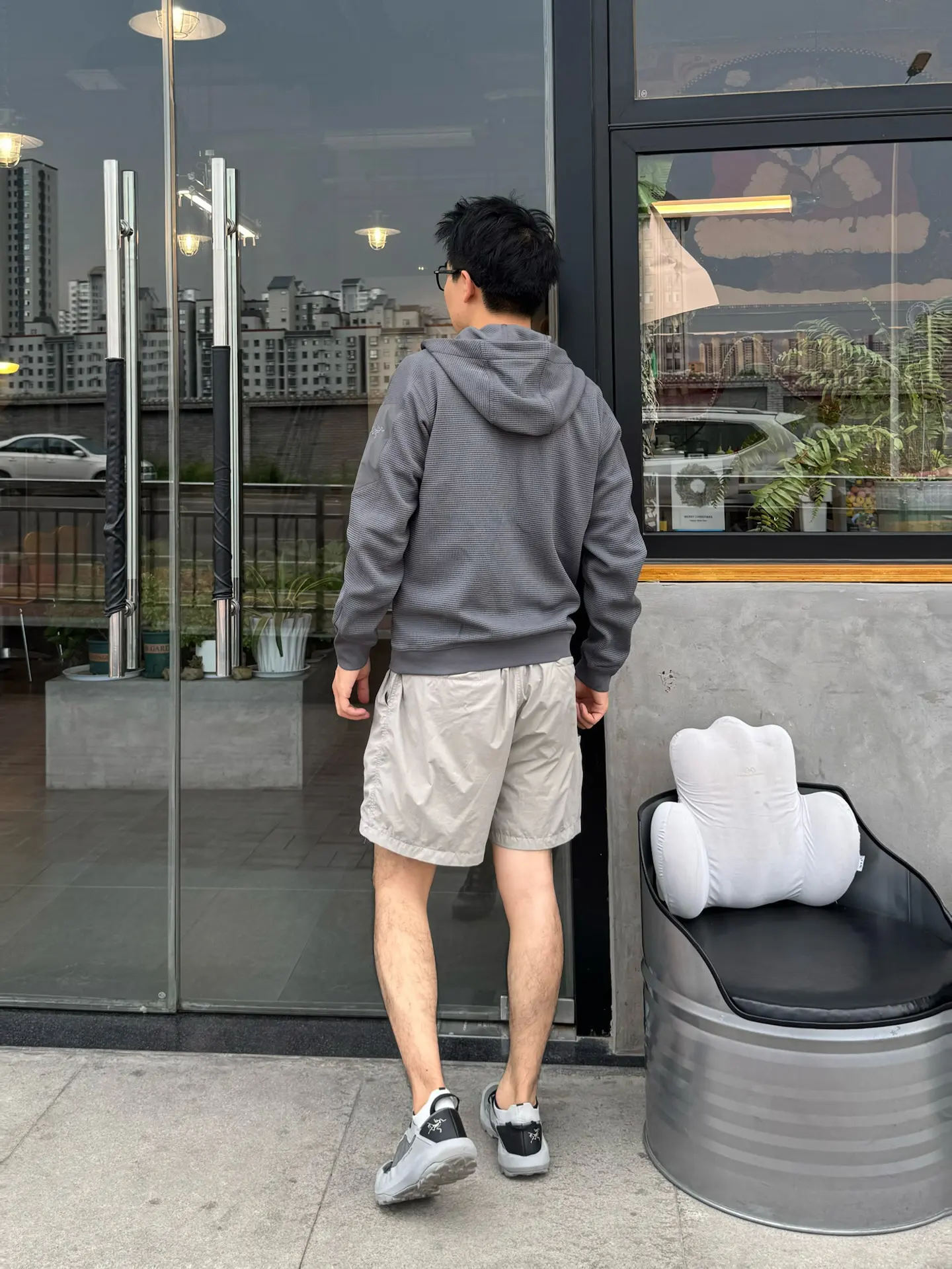 Olera Waffle-Knit Zip-Up Hoodie D34022673 — view 5